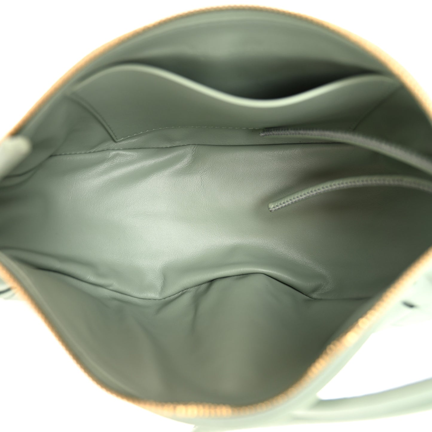 Nappa Intrecciato Half Moon Pouch On Strap Sauge