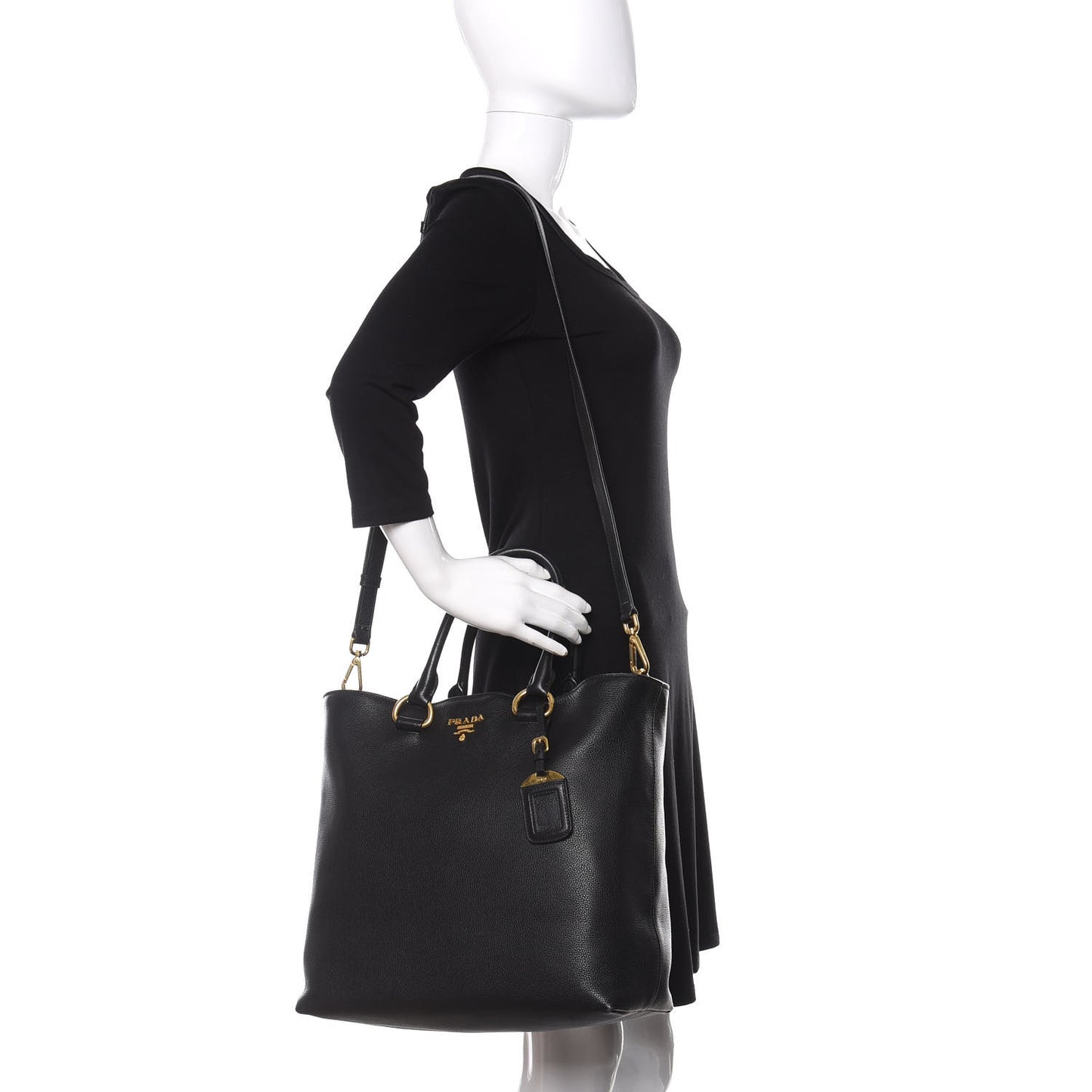 Vitello Phenix Tote Black