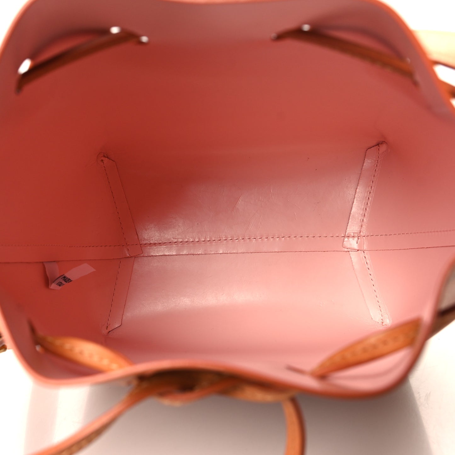 Vegetable Tanned Calfskin Mini Bucket Bag Cammello Rosa