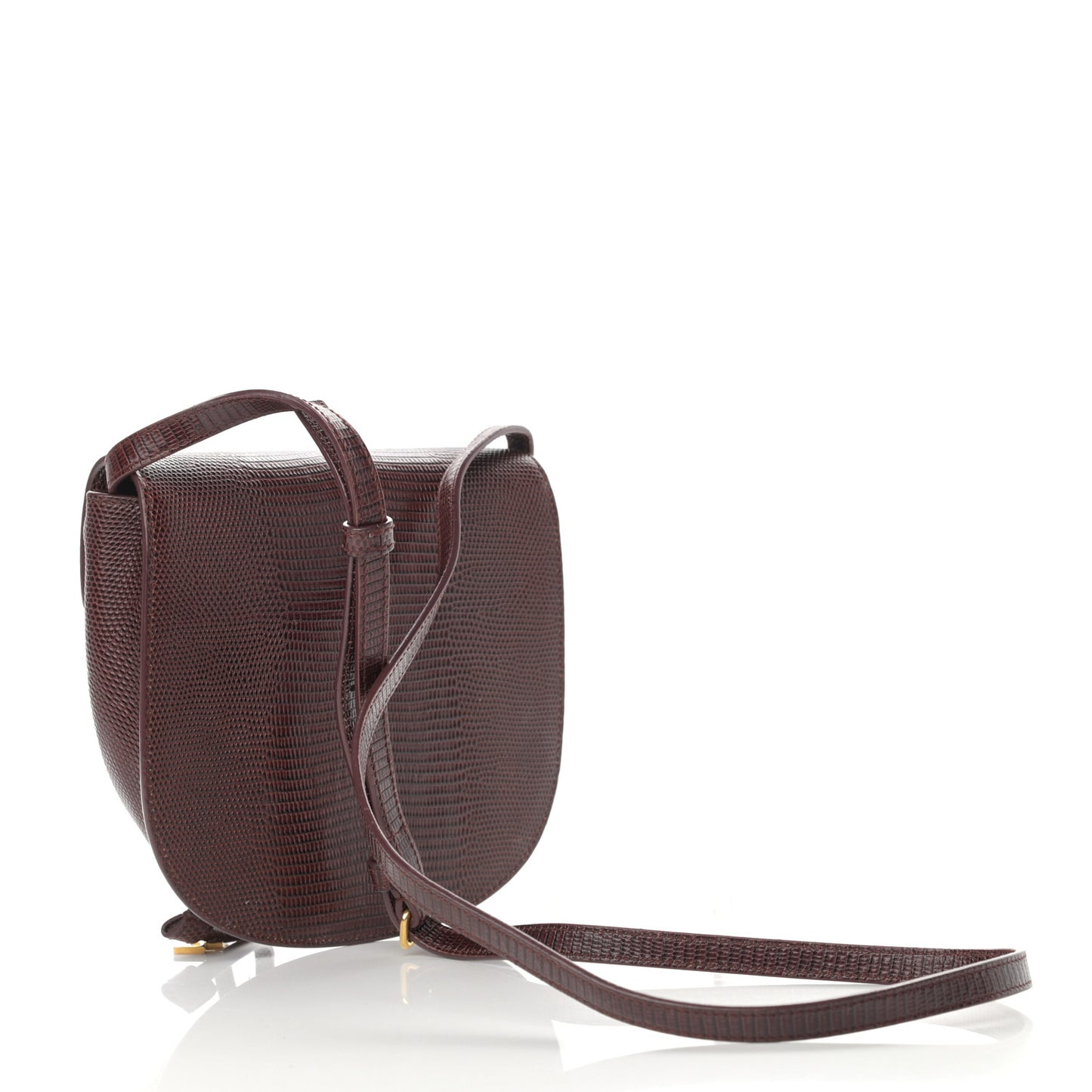 Lizard Small Datcha Satchel Bag Brown