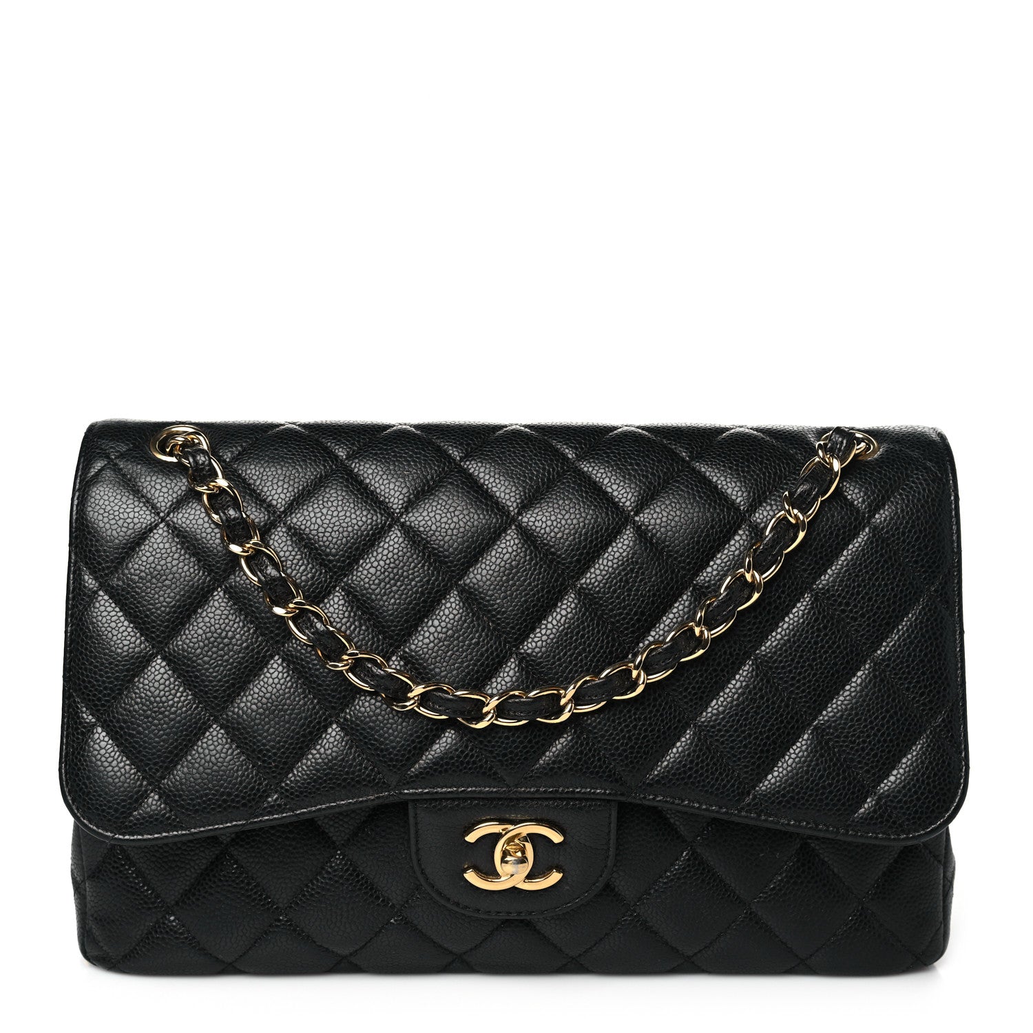 Chanel Caviar Quilted Jumbo Double Flap Black 1 of 15