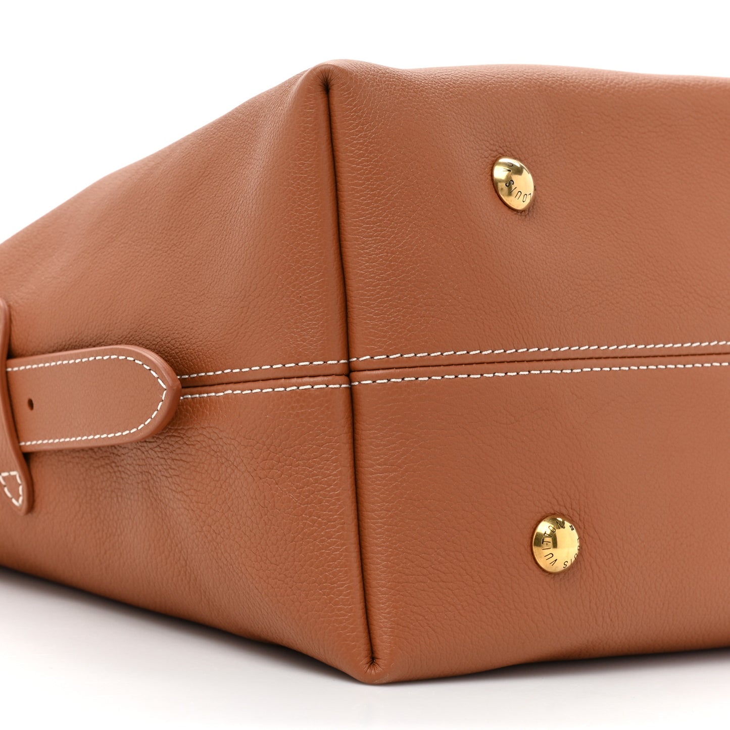 Grained Calfskin Low Key Hobo MM Cognac