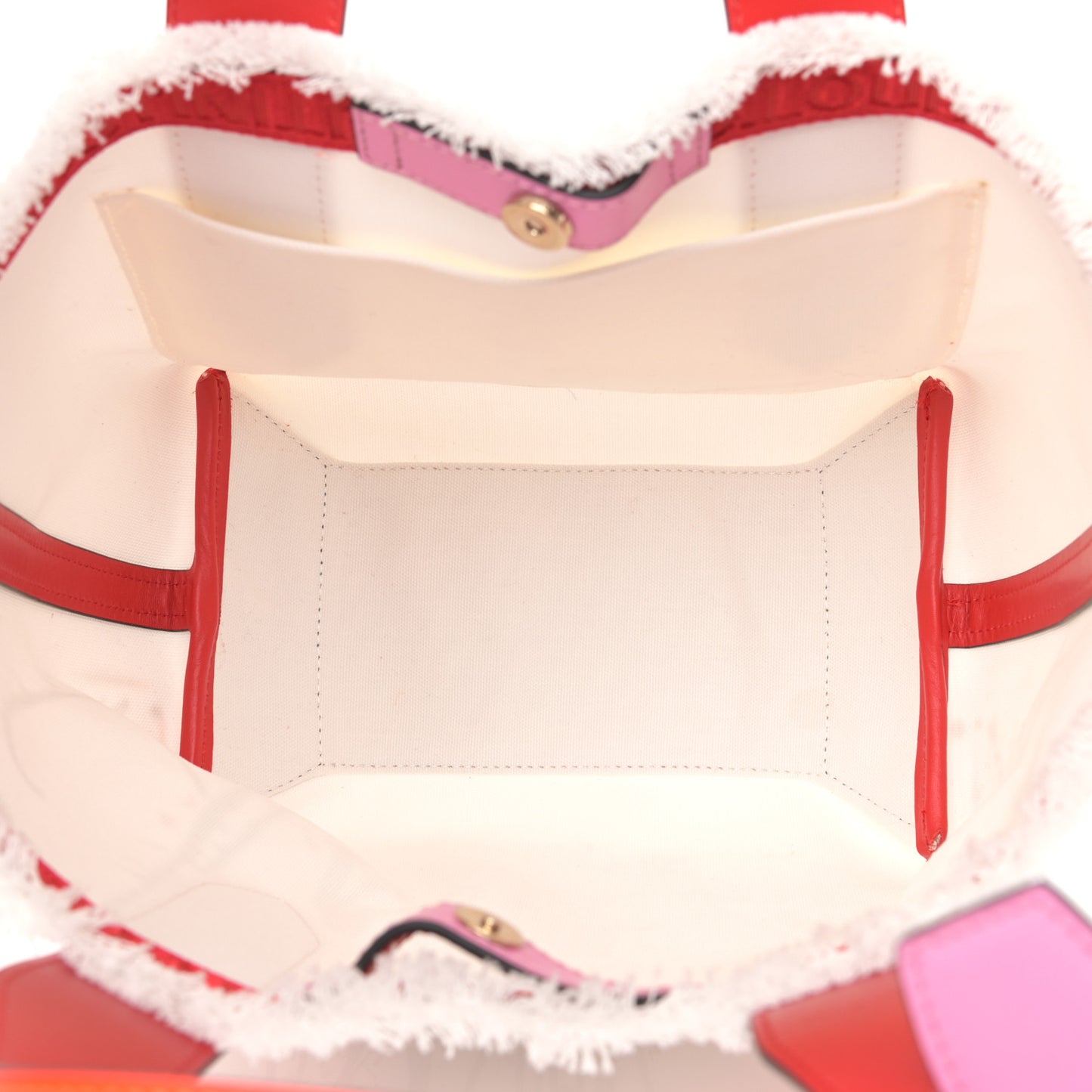 Canvas Frangibus Tote White Multicolor