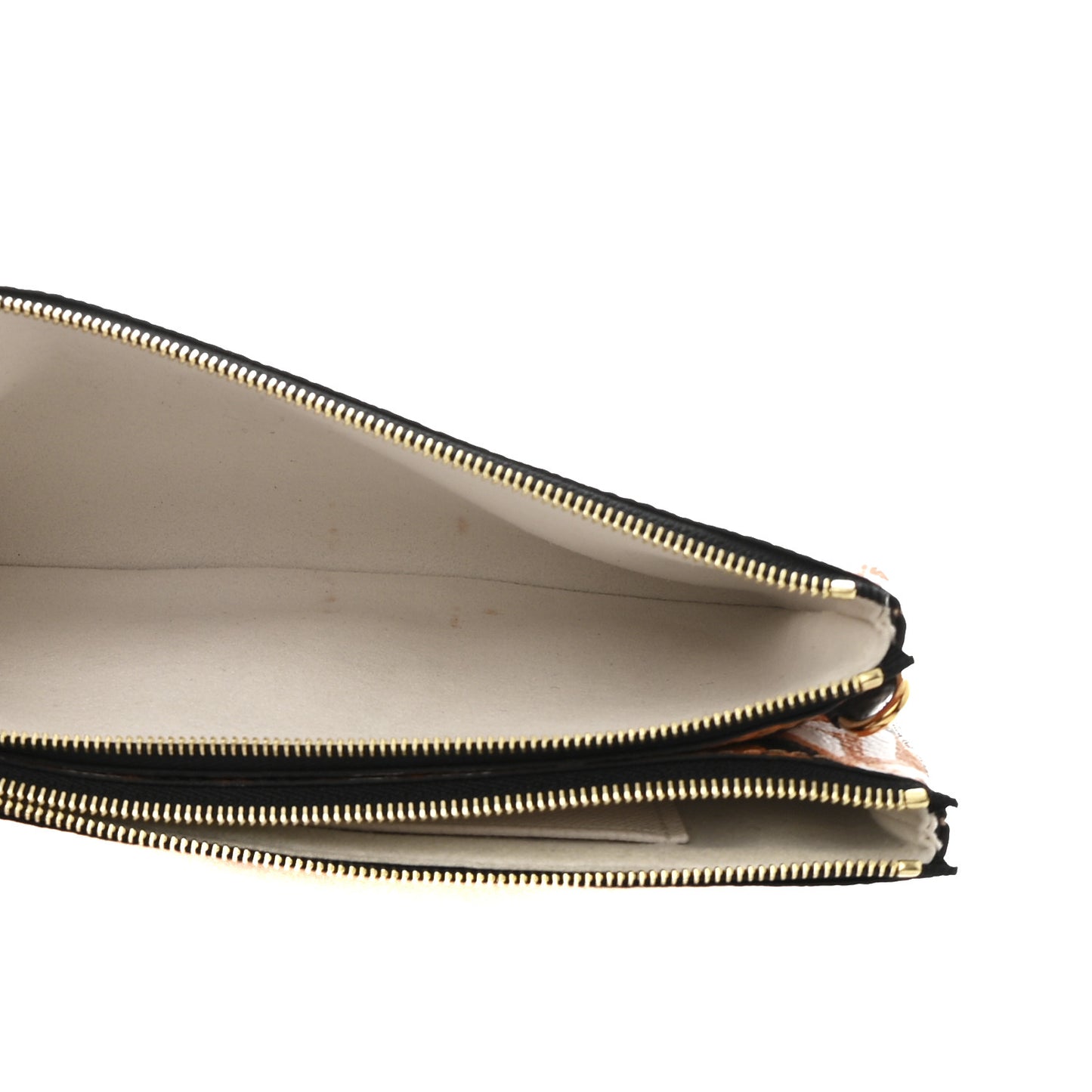 Monogram Giant Crafty Double Zip Pochette Creme Caramel