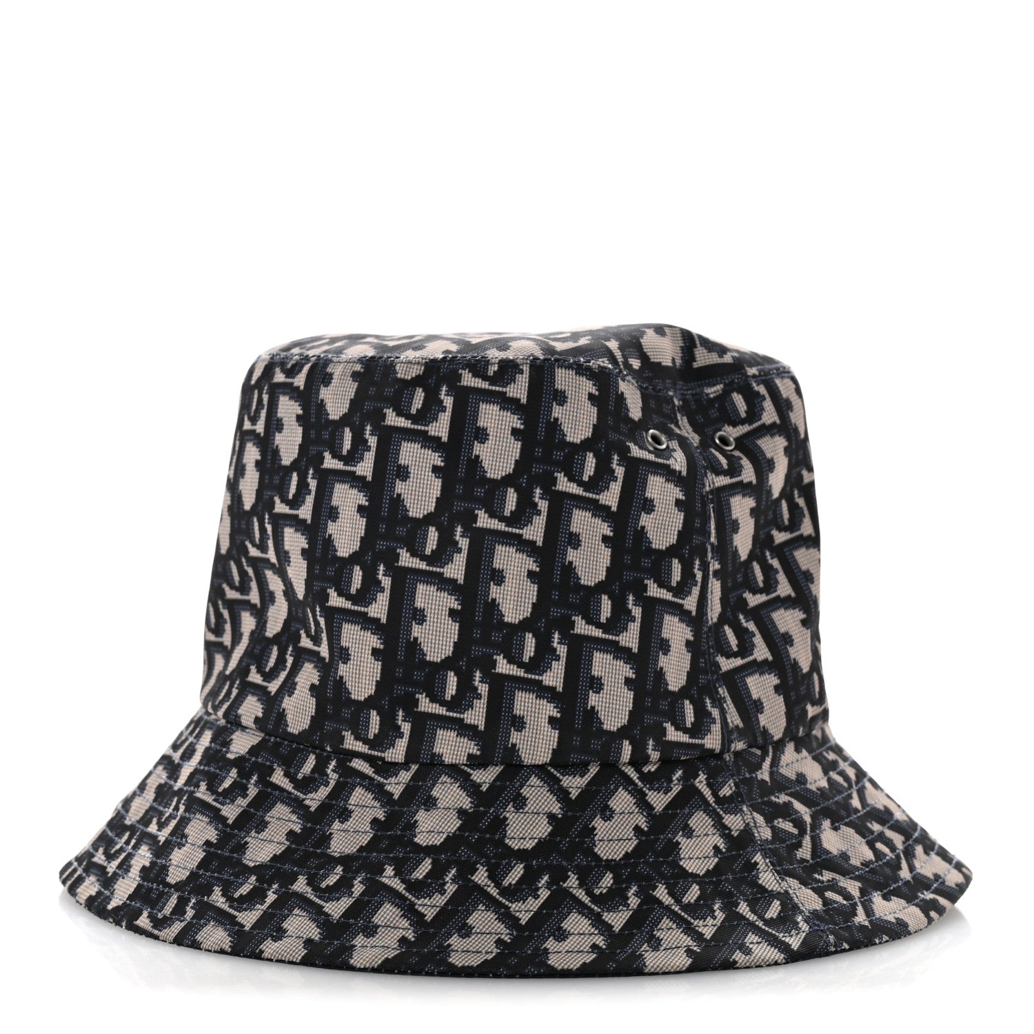 Christian Dior Nylon Oblique Reversible Teddy-D Brim Bucket Hat