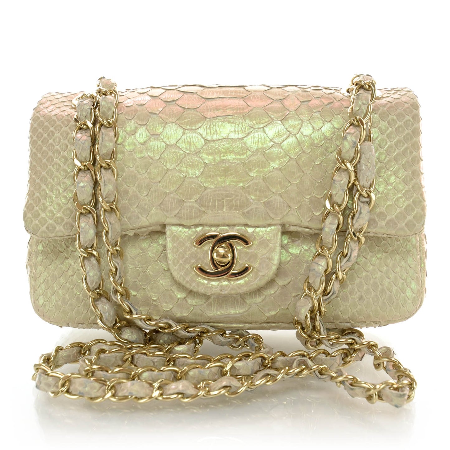 Iridescent Python Mini Flap