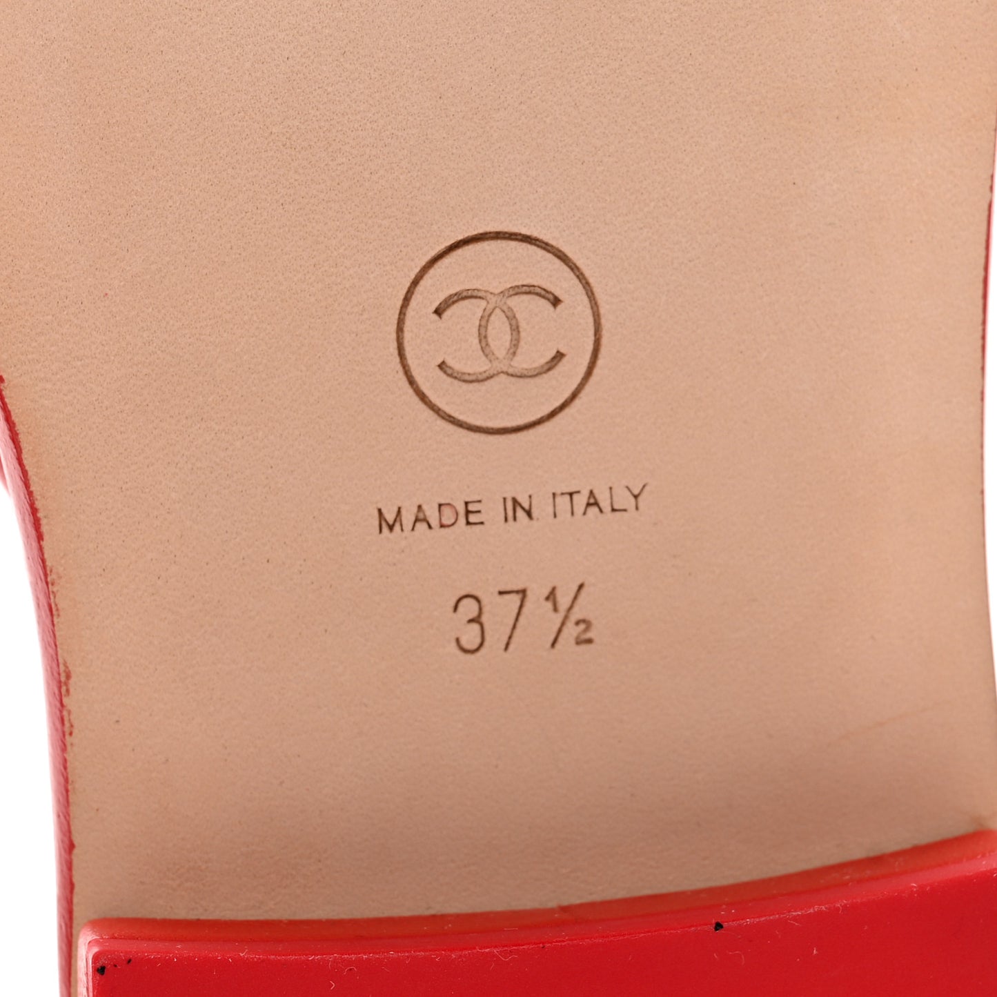 Lambskin Terry Cloth CC Thong Sandals 37.5 Pink