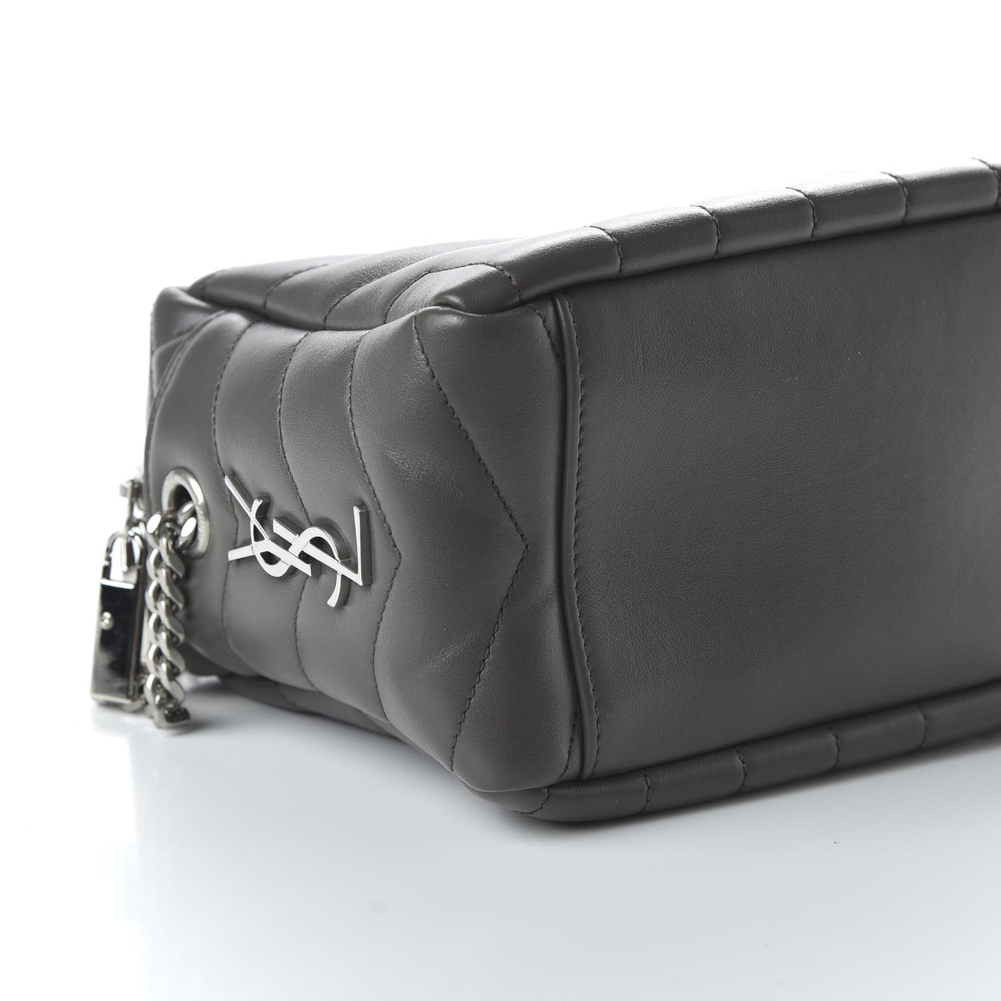 Calfskin Y Quilted Monogram Small Loulou Bowling Bag Earth
