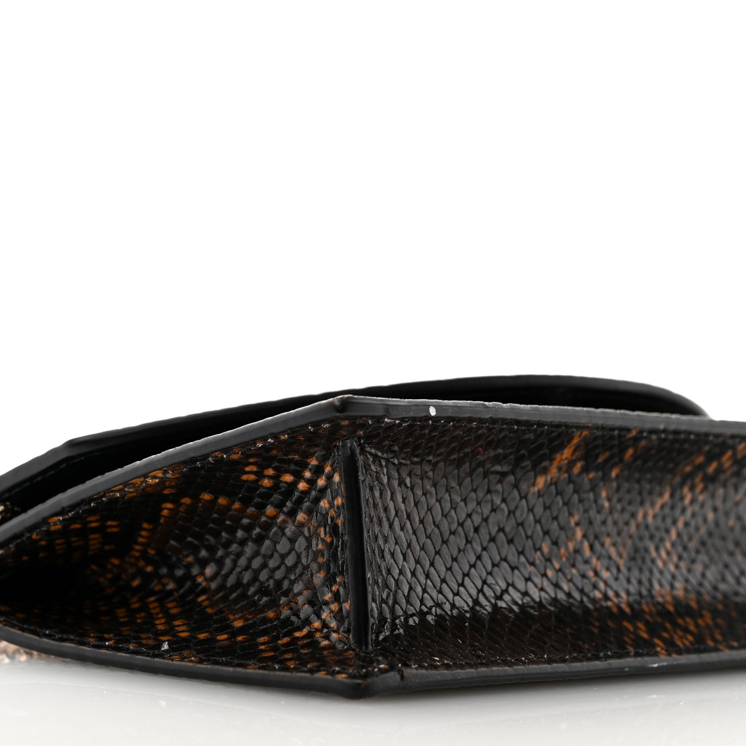 Christian Louboutin Calfskin Amazonia Loubi54 Crossbody Clutch Dark Brown 8 of 10