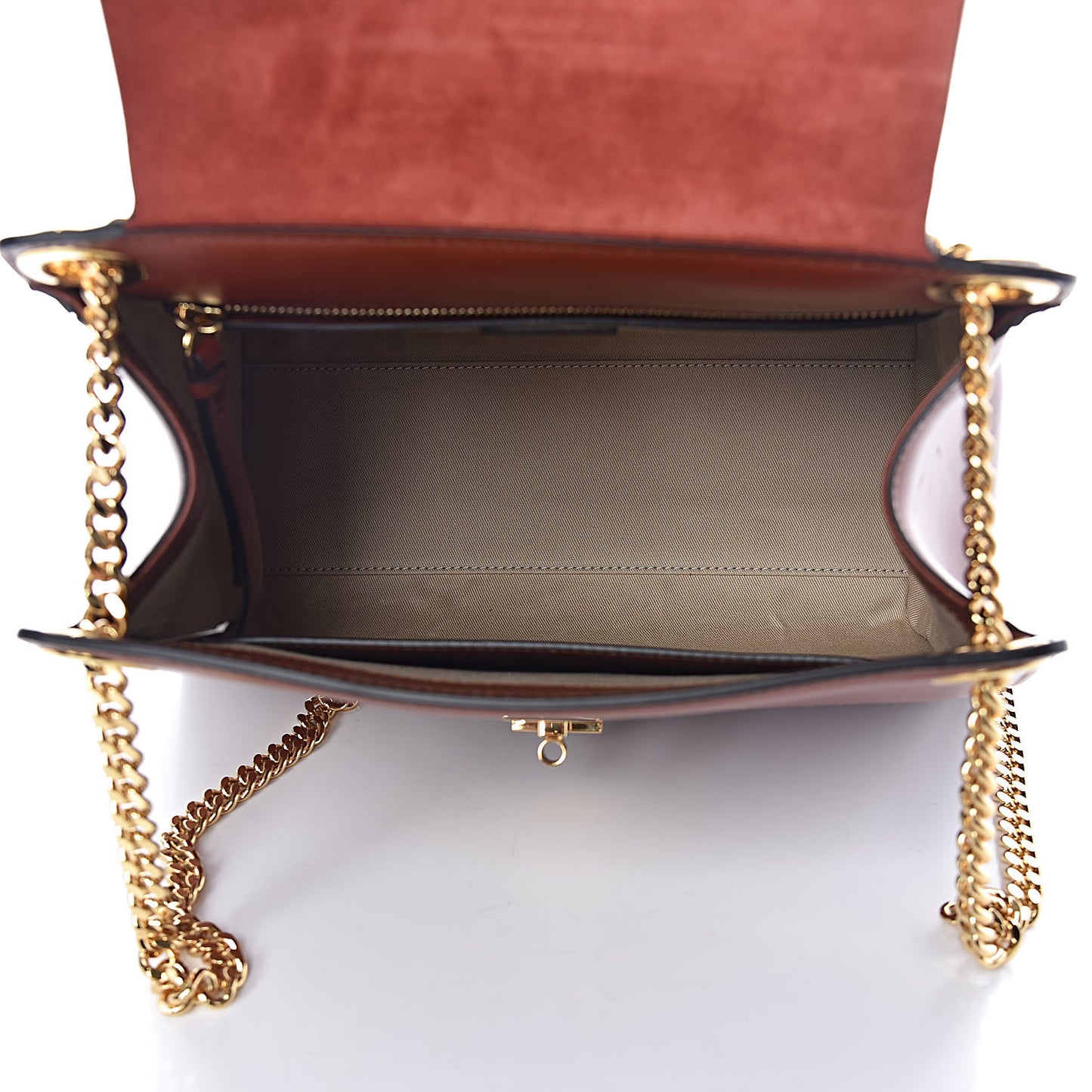 Shiny Calfskin Medium Annie Shoulder Bag Whiskey