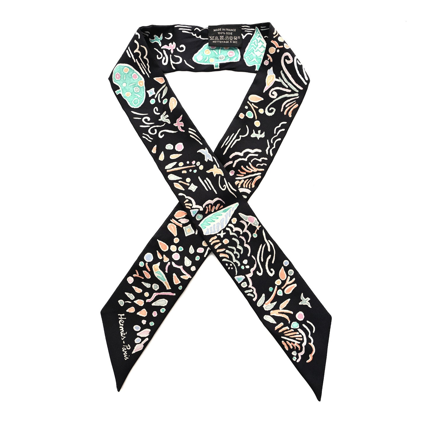 Silk Isola Di Primavera Twilly Black Vert Rose