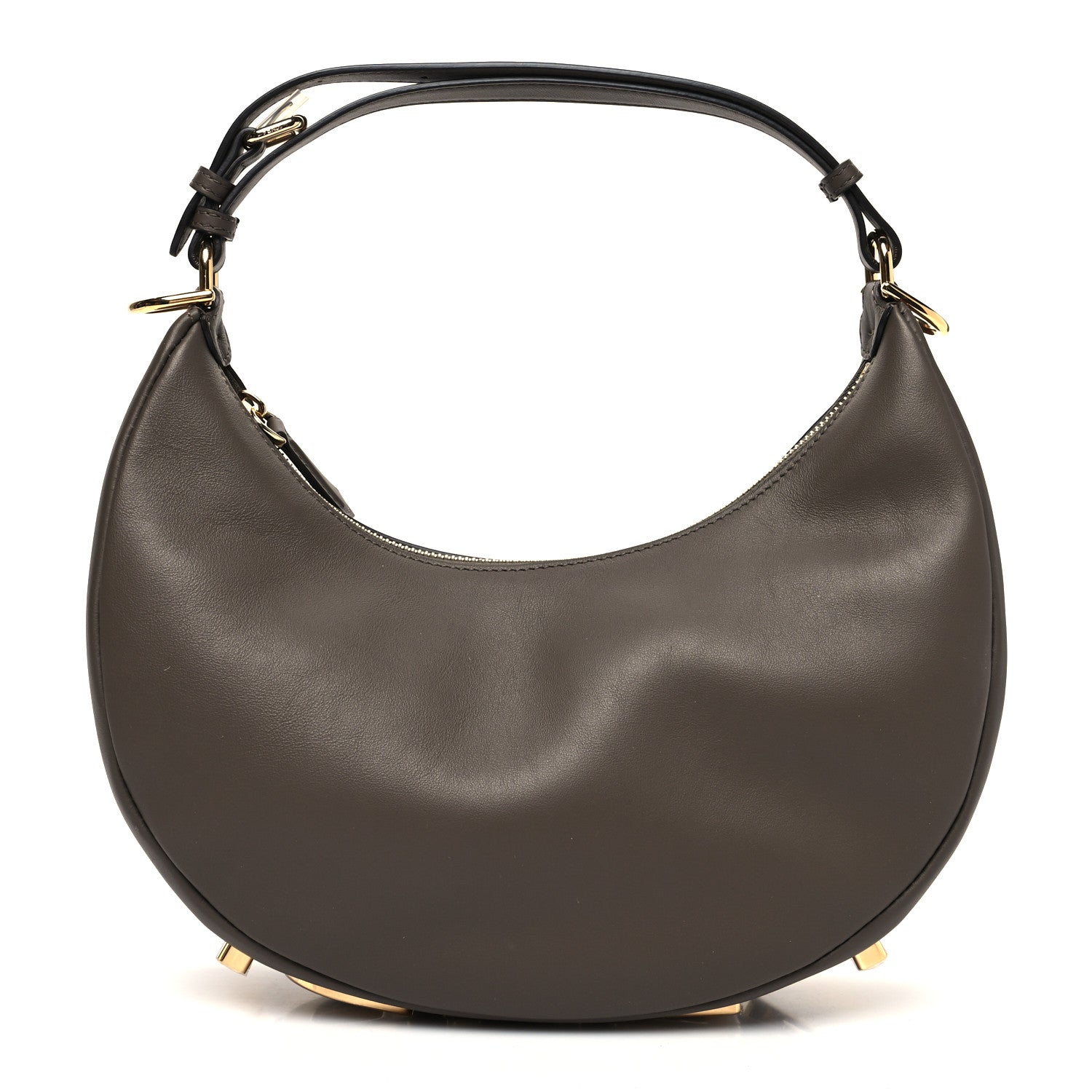 Fendi Vitello Grace Matte Small Fendigraphy Hobo Bag Dark Coffee 1 of 10