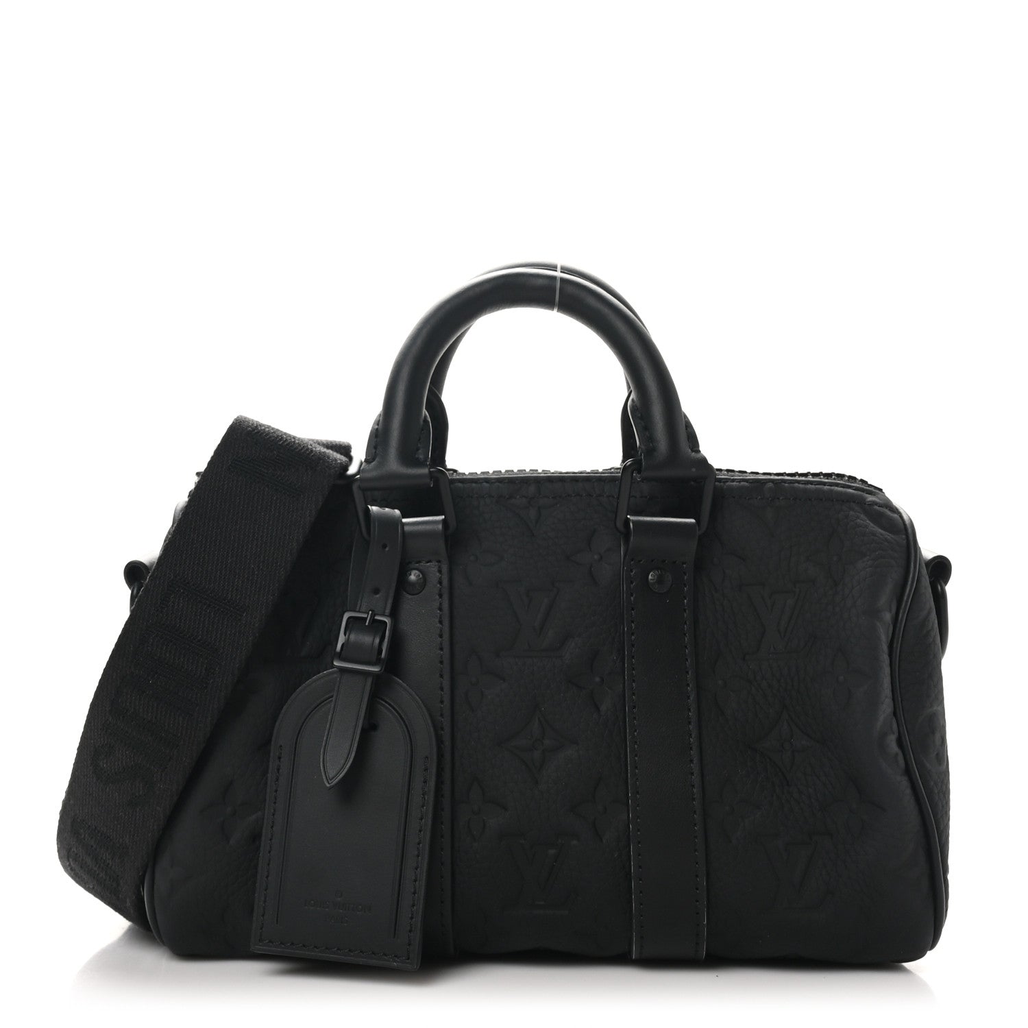 Louis Vuitton Monogram Taurillon Keepall Bandouliere 25 Black 1 of 9