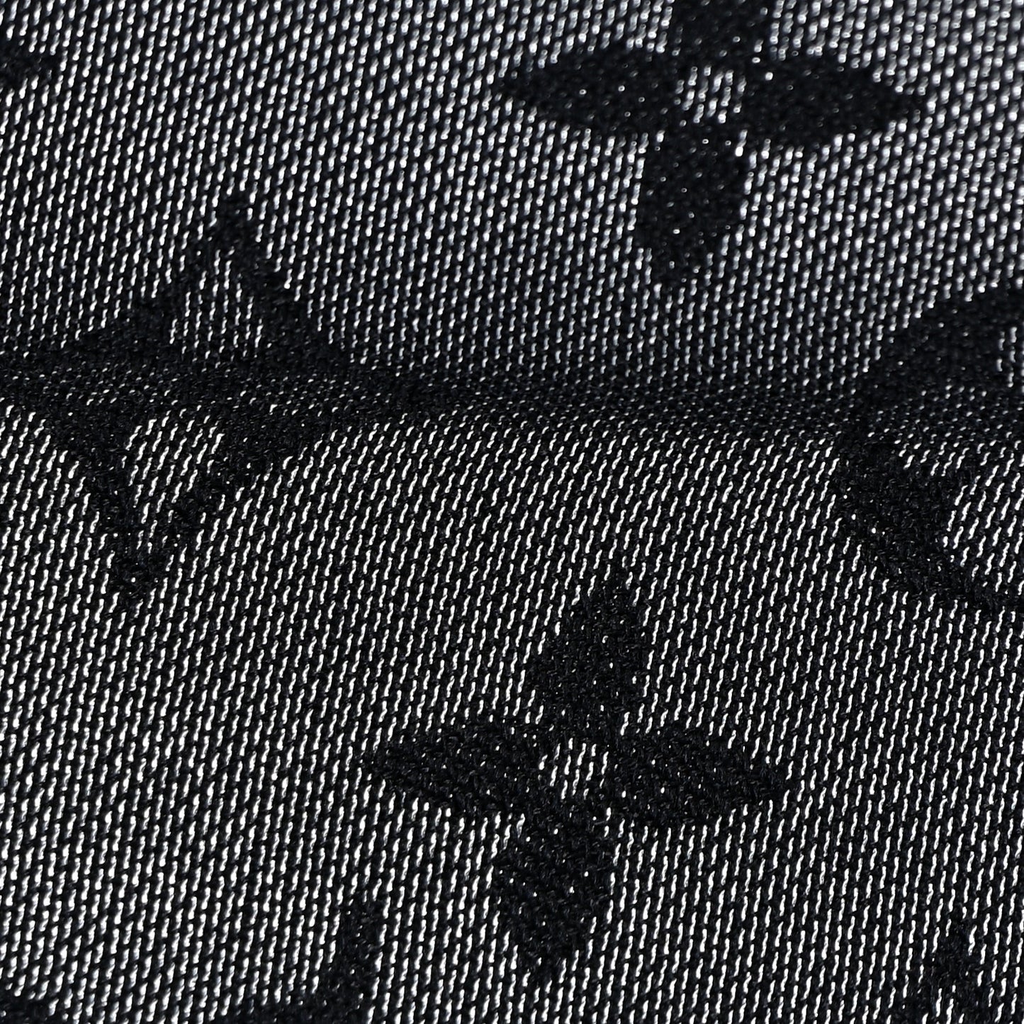 Silk Lurex Wool Monogram Shine Shawl Black