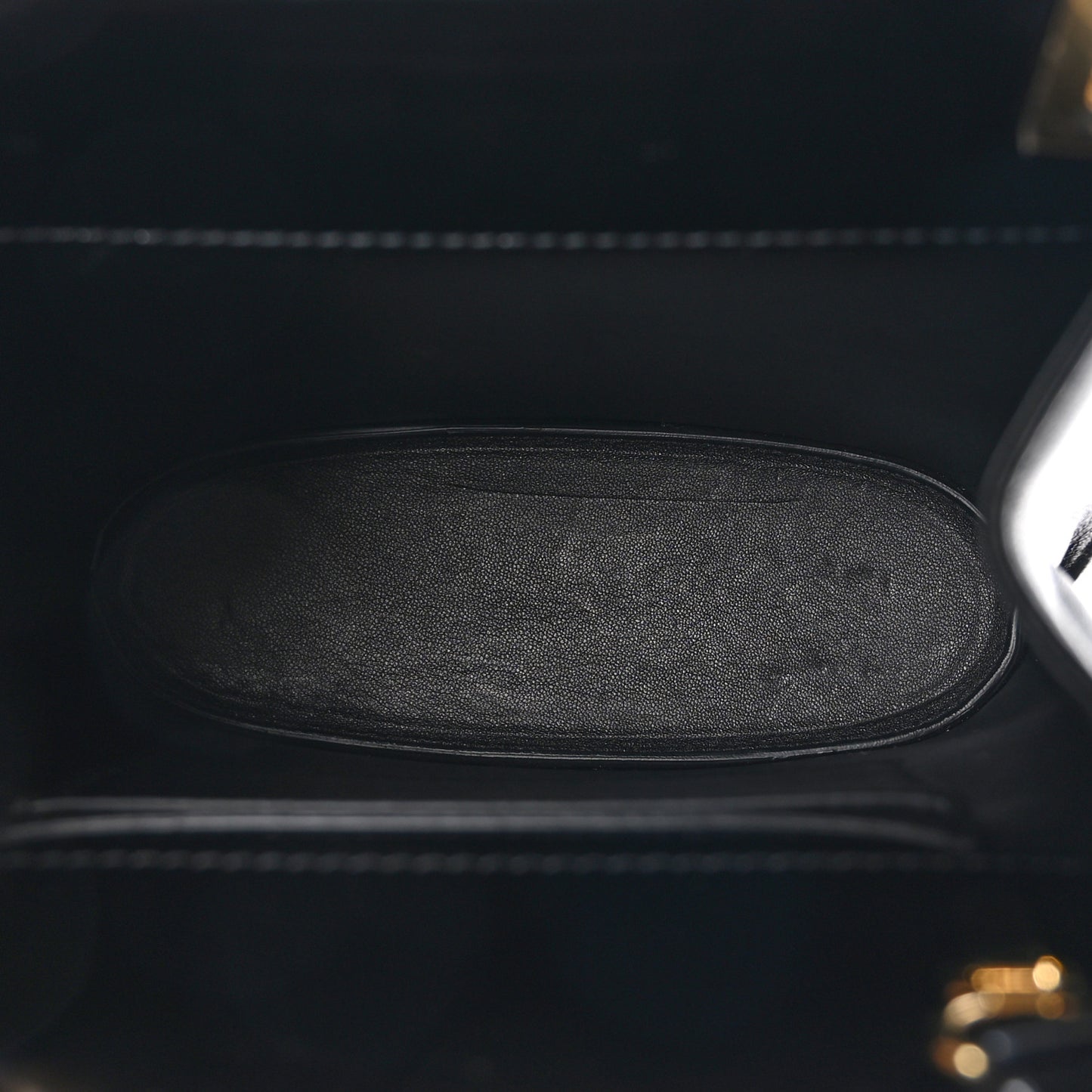 Brushed Calfskin North South Wanda Top Handle Bag Black