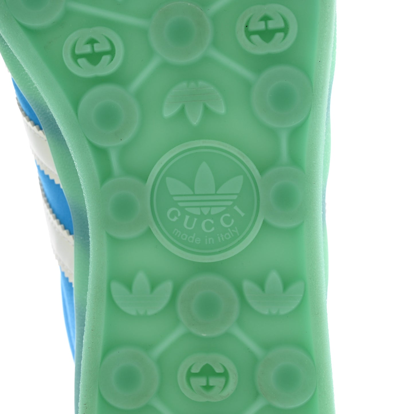 X ADIDAS Silk Duchesse Demetra Rubber Womens Gazelle Sneakers 11.5 Jade Capri Avio Off White