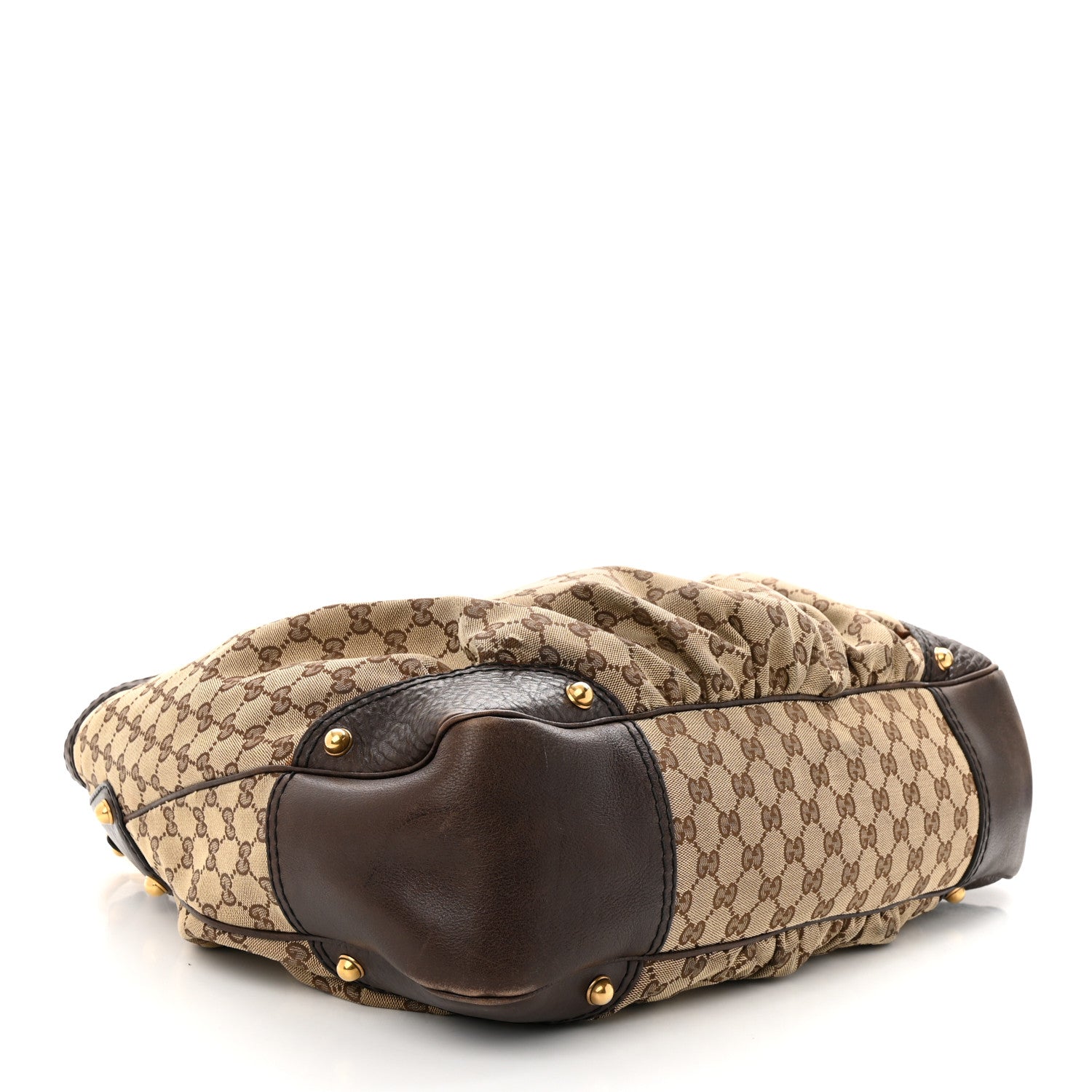 Gucci Monogram Large Jockey Hobo Dark Brown 4 of 12