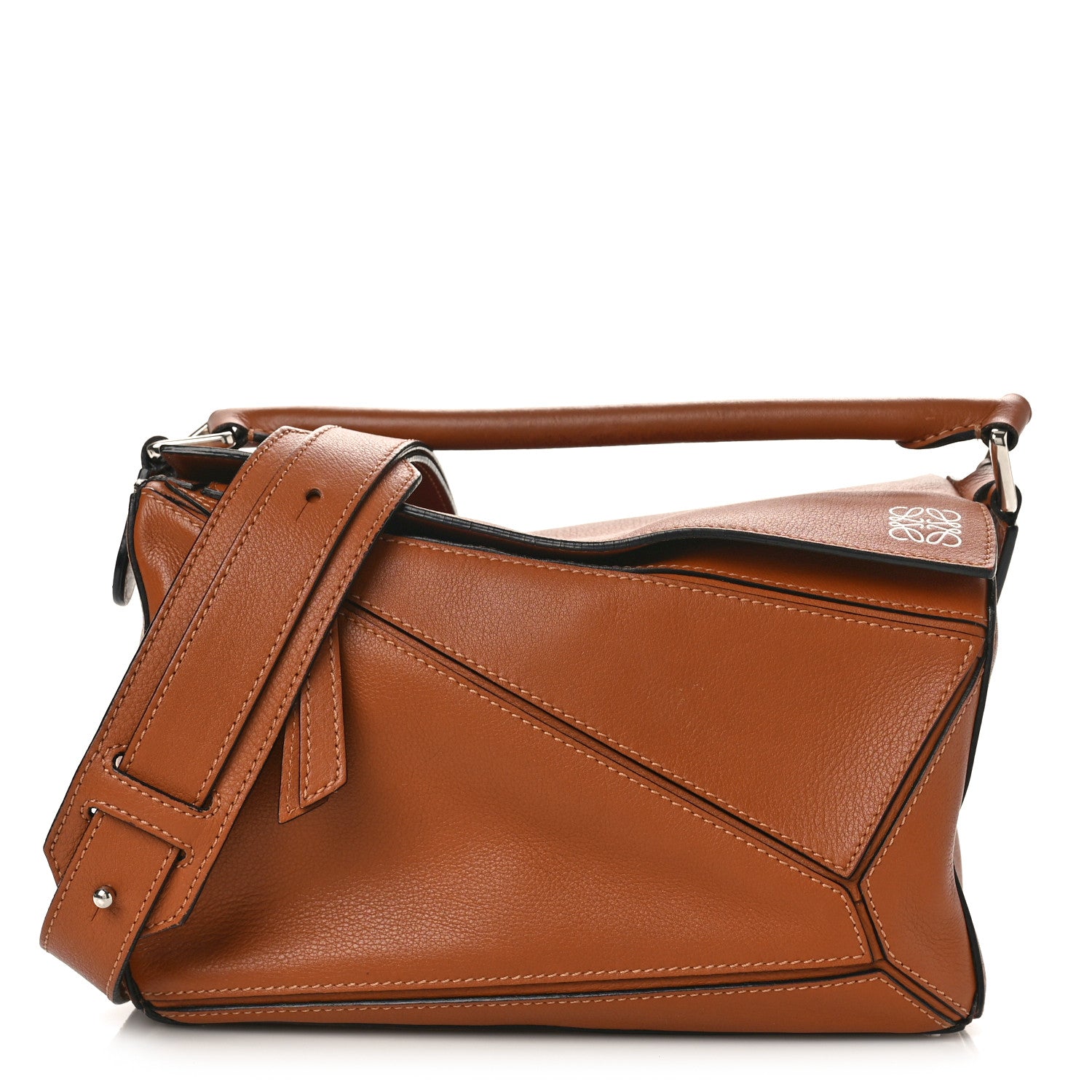 Loewe Calfskin Small Puzzle Bag Tan 1 of 11