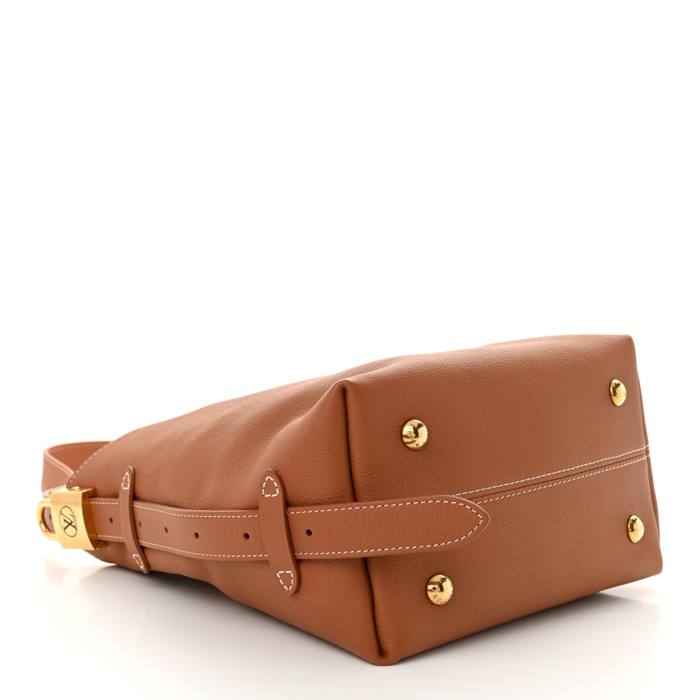 Grained Calfskin Low Key Hobo PM Cognac