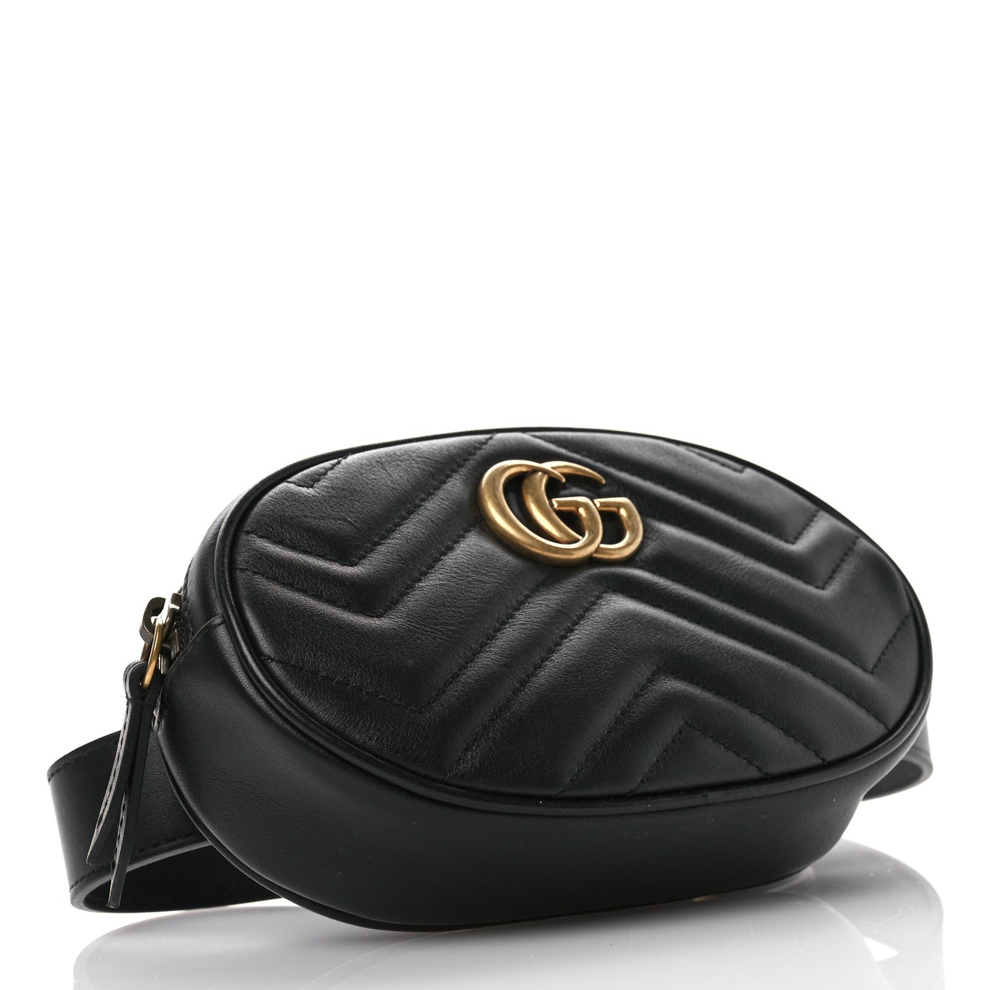 Calfskin Matelasse GG Marmont Belt Bag 85 34 Black