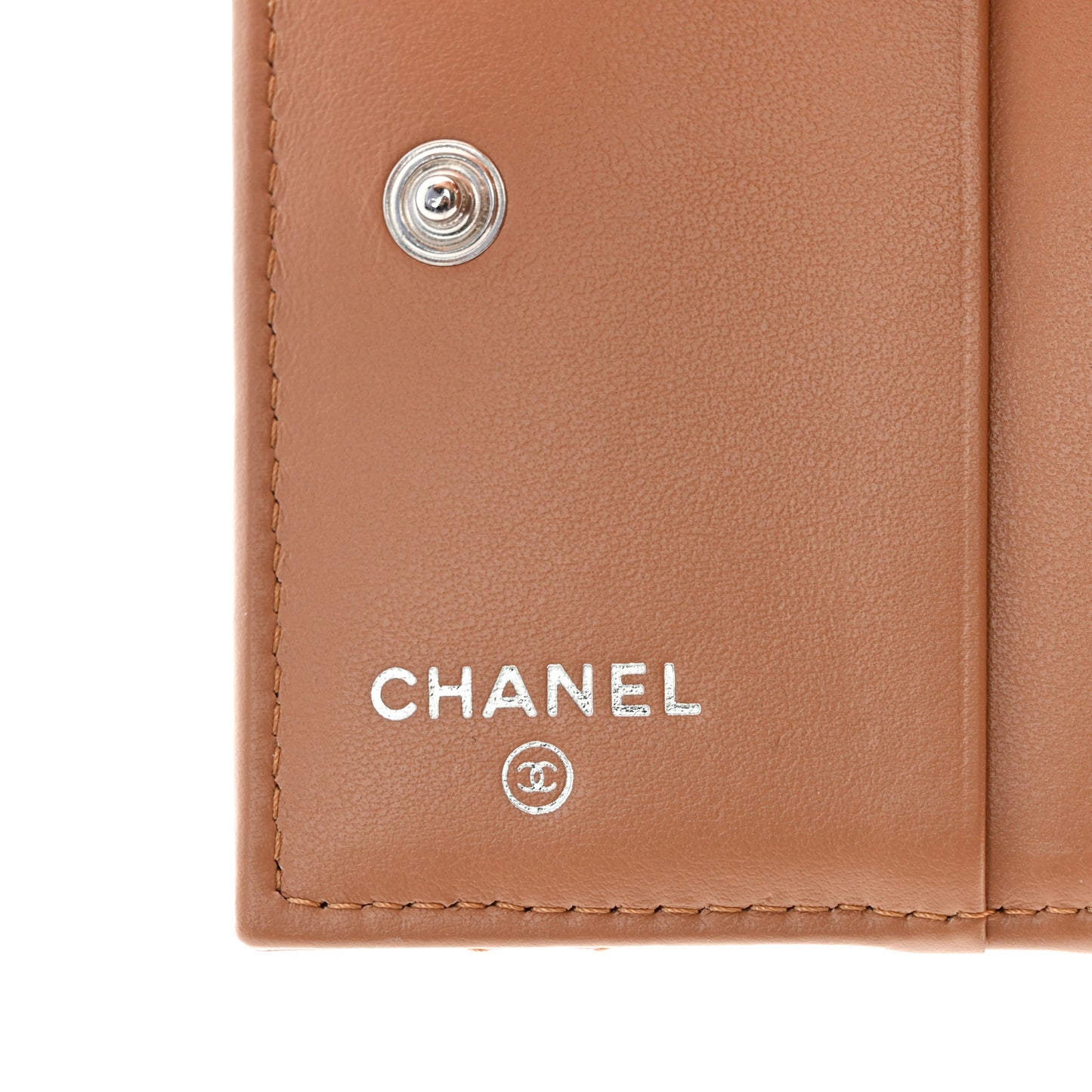 Calfskin Quilted Compact Bifold Wallet Pink