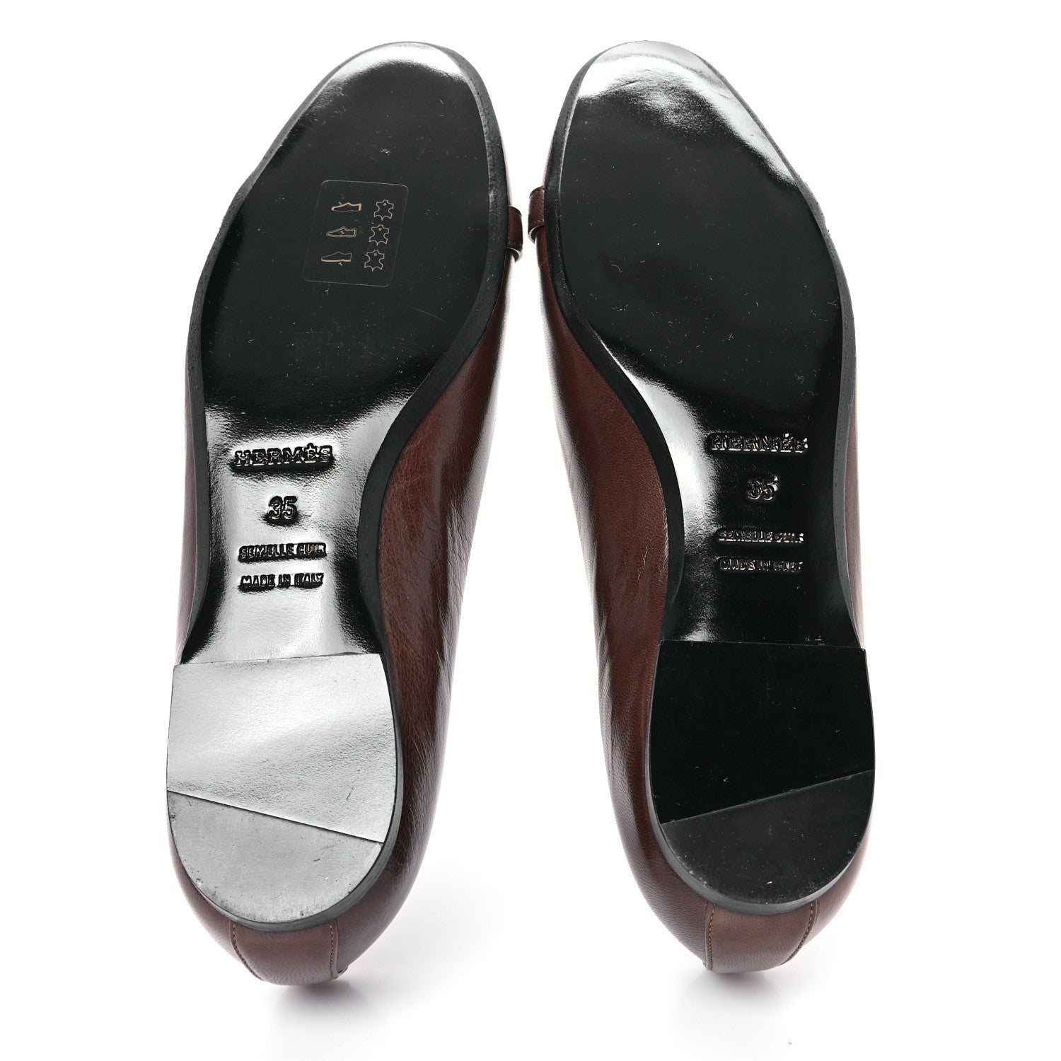 Hermes Lambskin Ballerina Flats 35 6 of 10