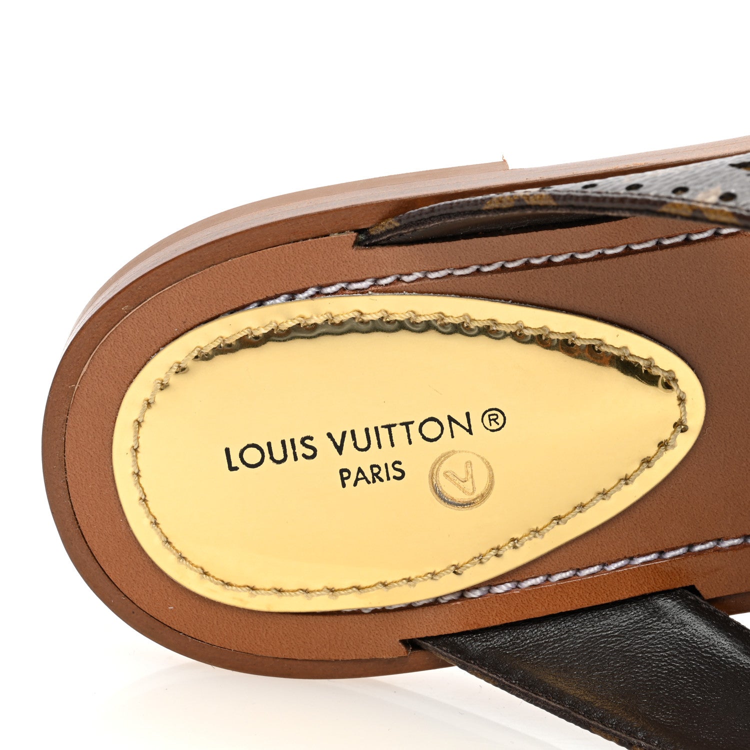 Louis Vuitton Monogram Sunny Flat Thong Sandals 38 Brown 7 of 7