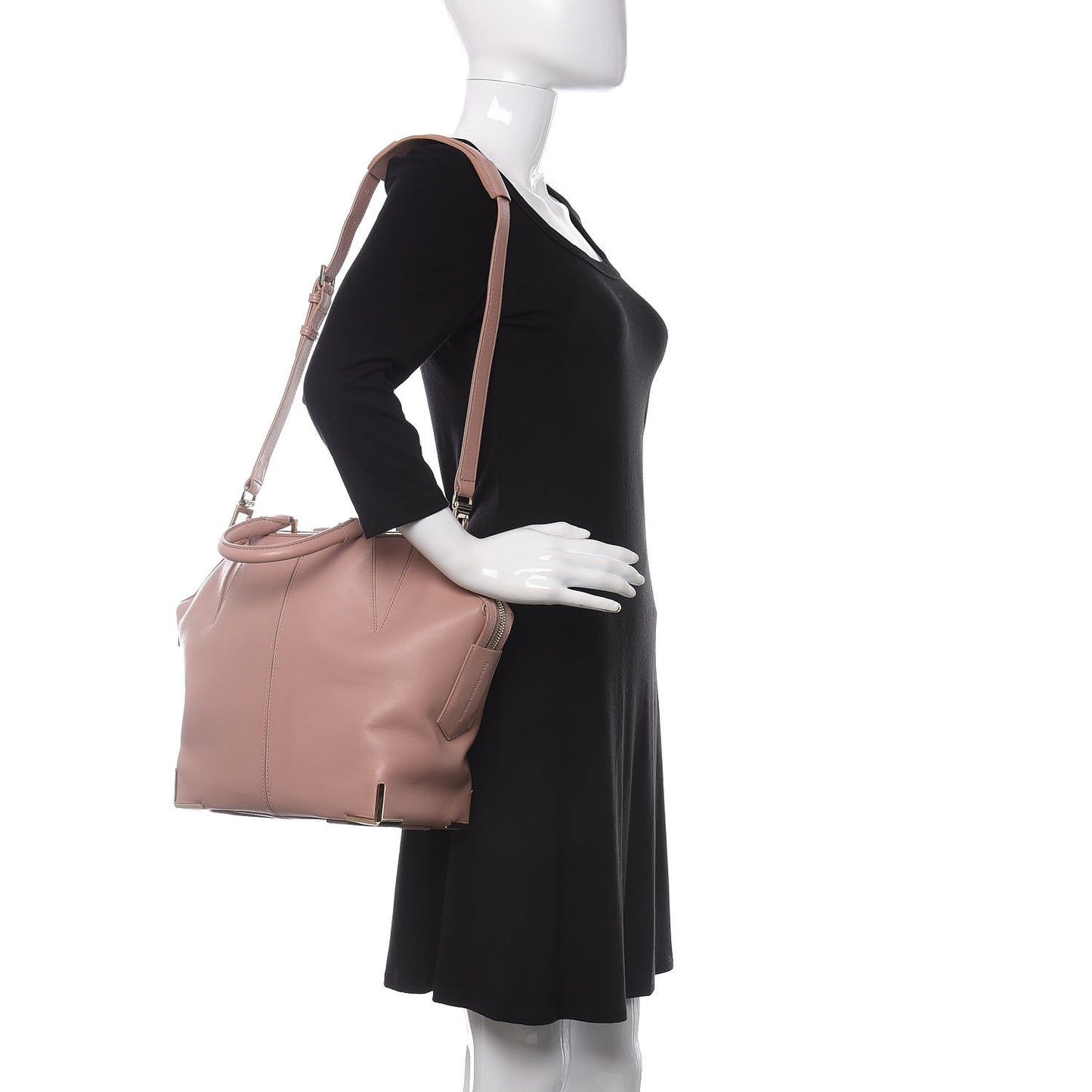 Smooth Calfskin Small Emile Blush Gold Hardware