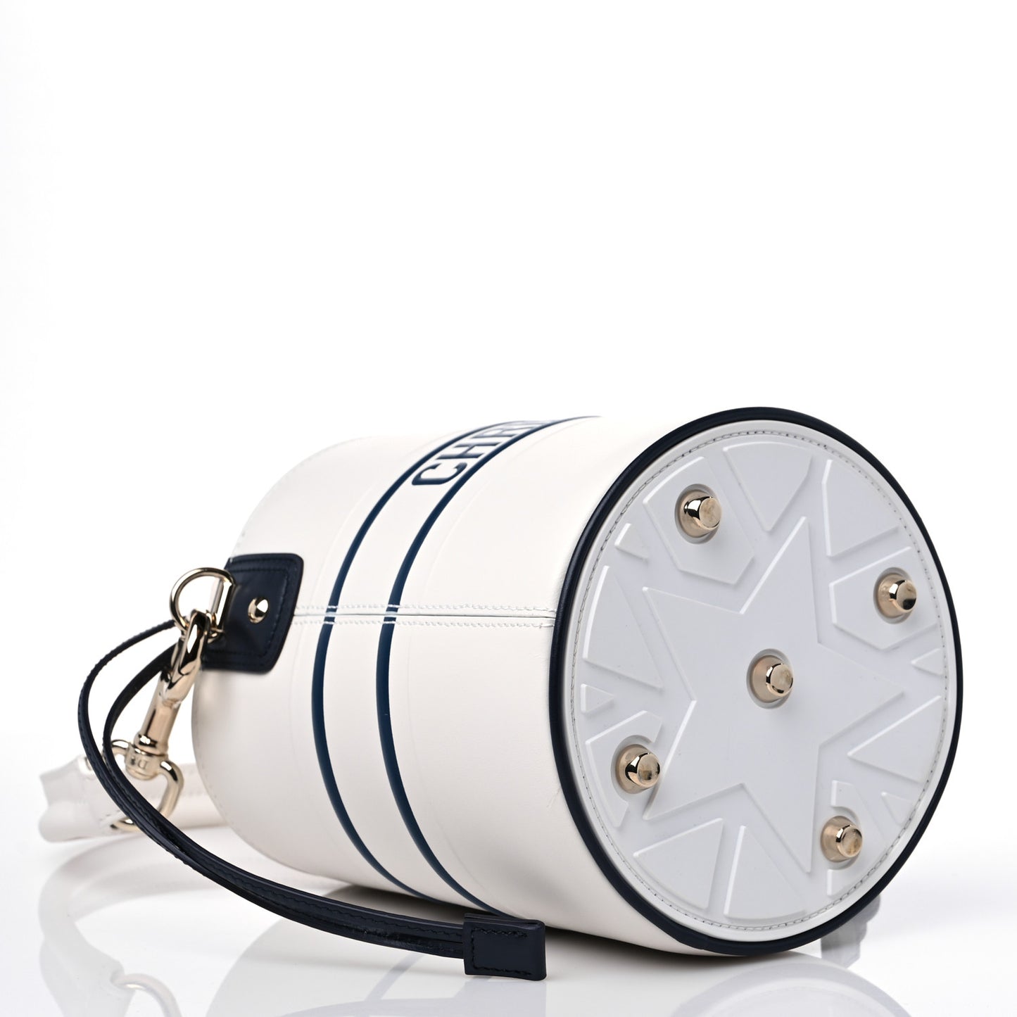 Calfskin Small Dior Vibe Bucket White Blue