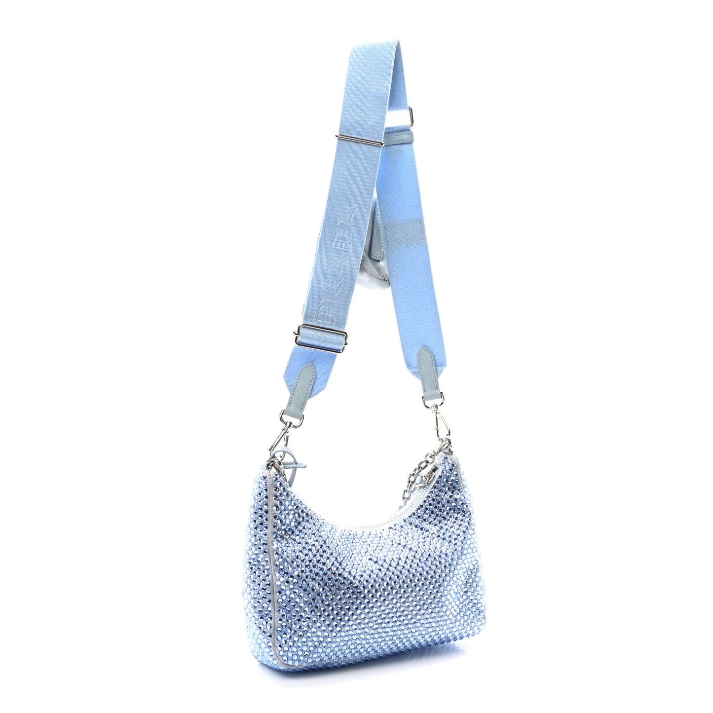 Satin Crystal Re-Edition 2005 Shoulder Bag Celeste