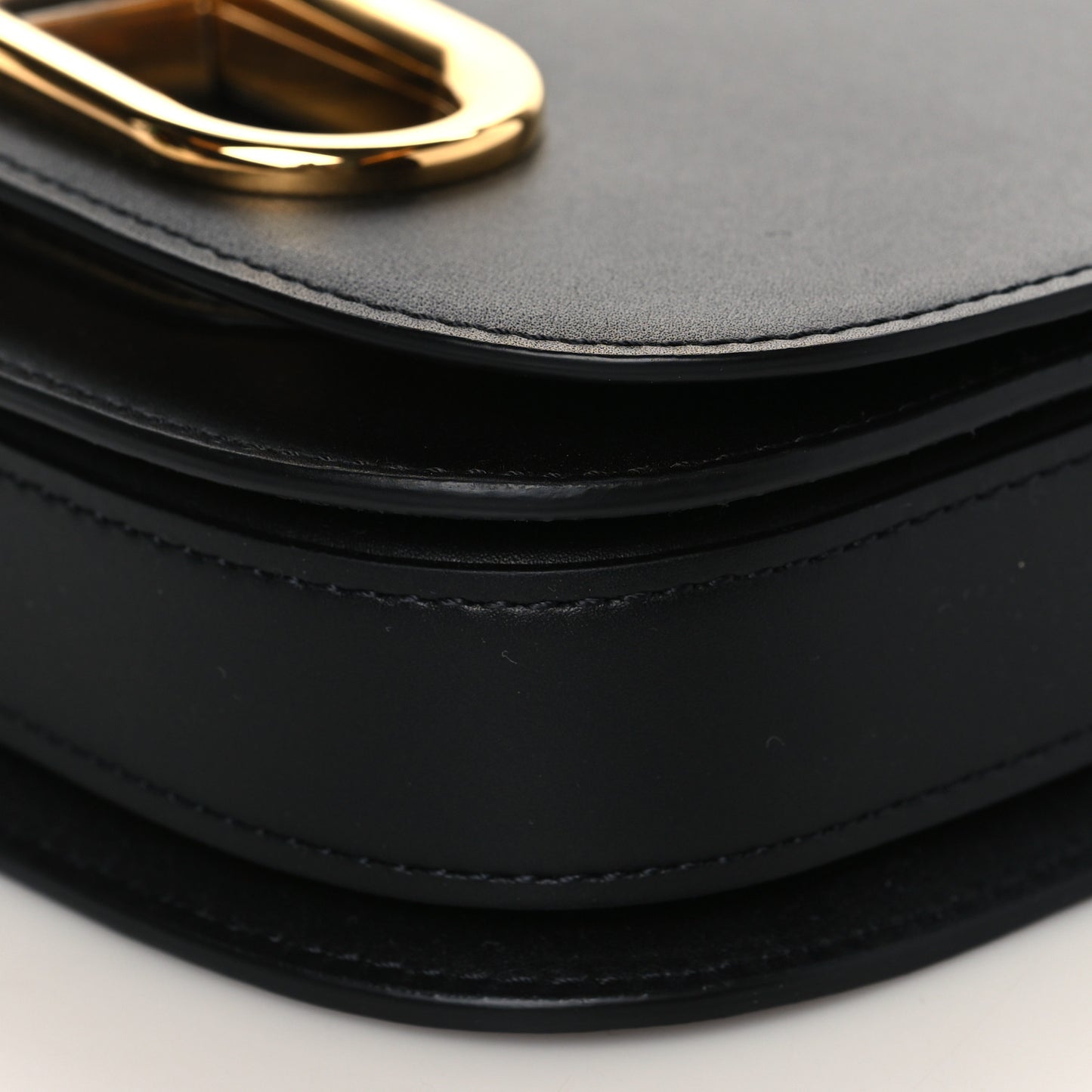 Olen Calfskin Small Lingot Crossbody Black