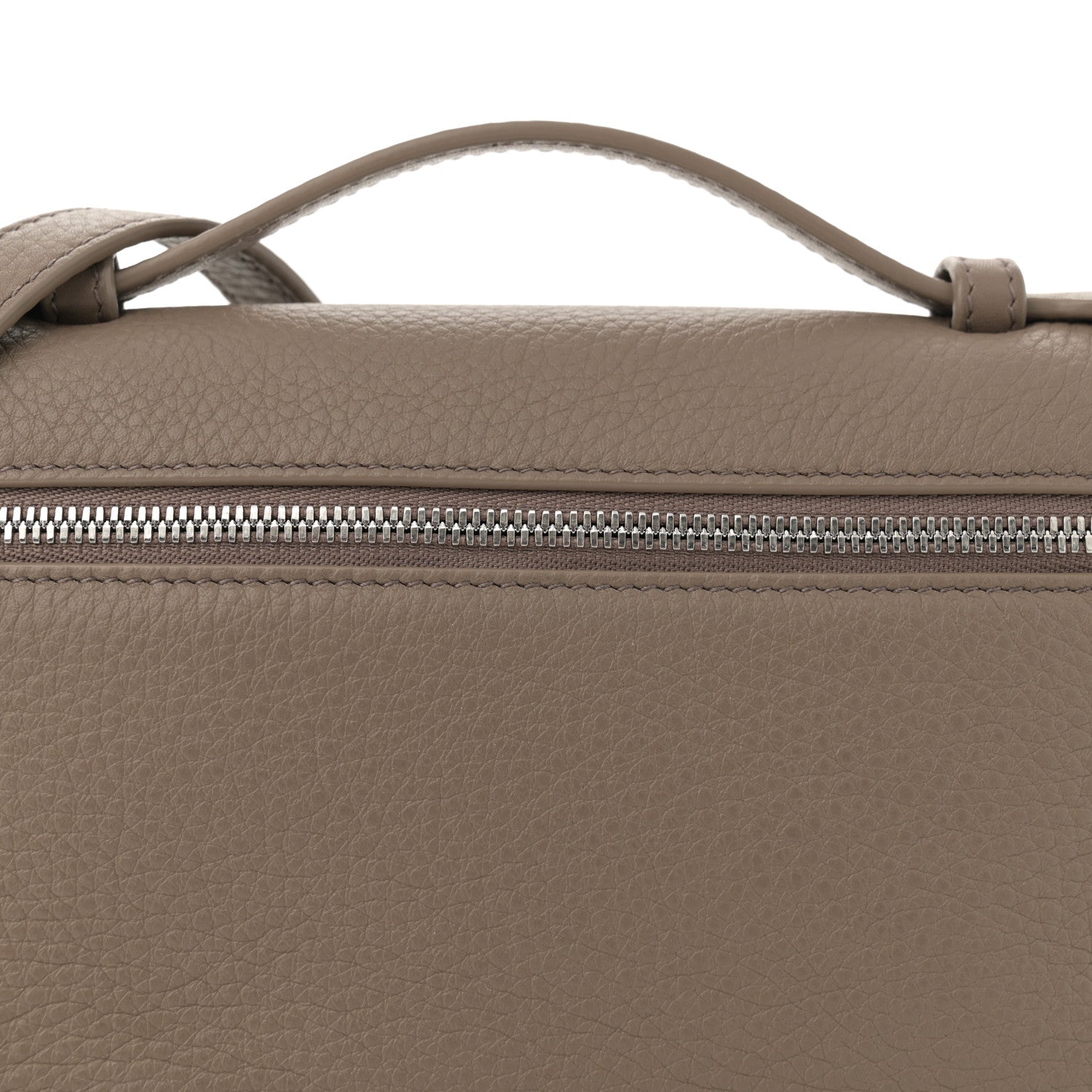 Loro Piana Grained Calfskin L19 Extra Pocket Pouch Warm Mastic 7 of 12