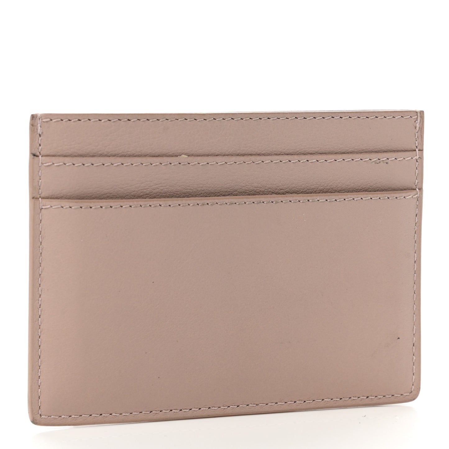 Calfskin Monogram Credit Card Case Pale Pink