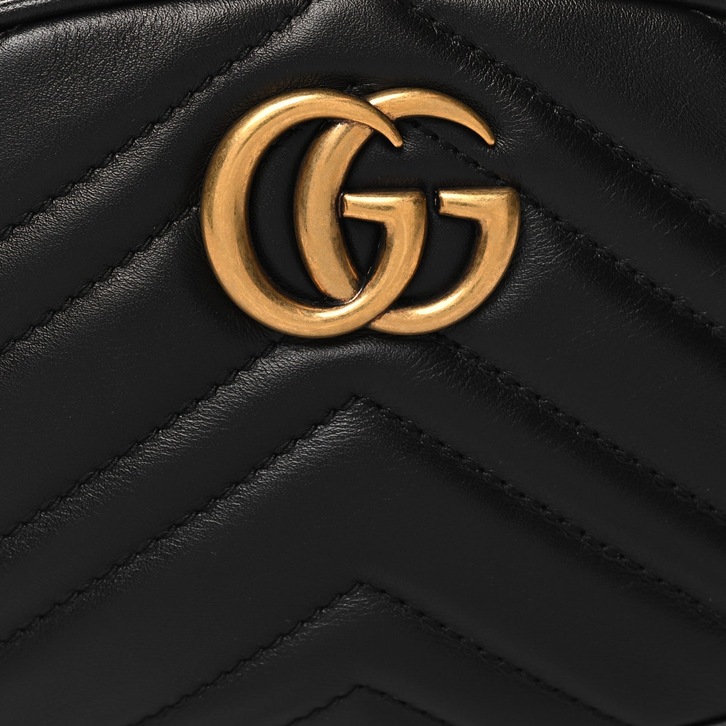 Calfskin Matelasse GG Marmont Belt Bag 85 34 Black