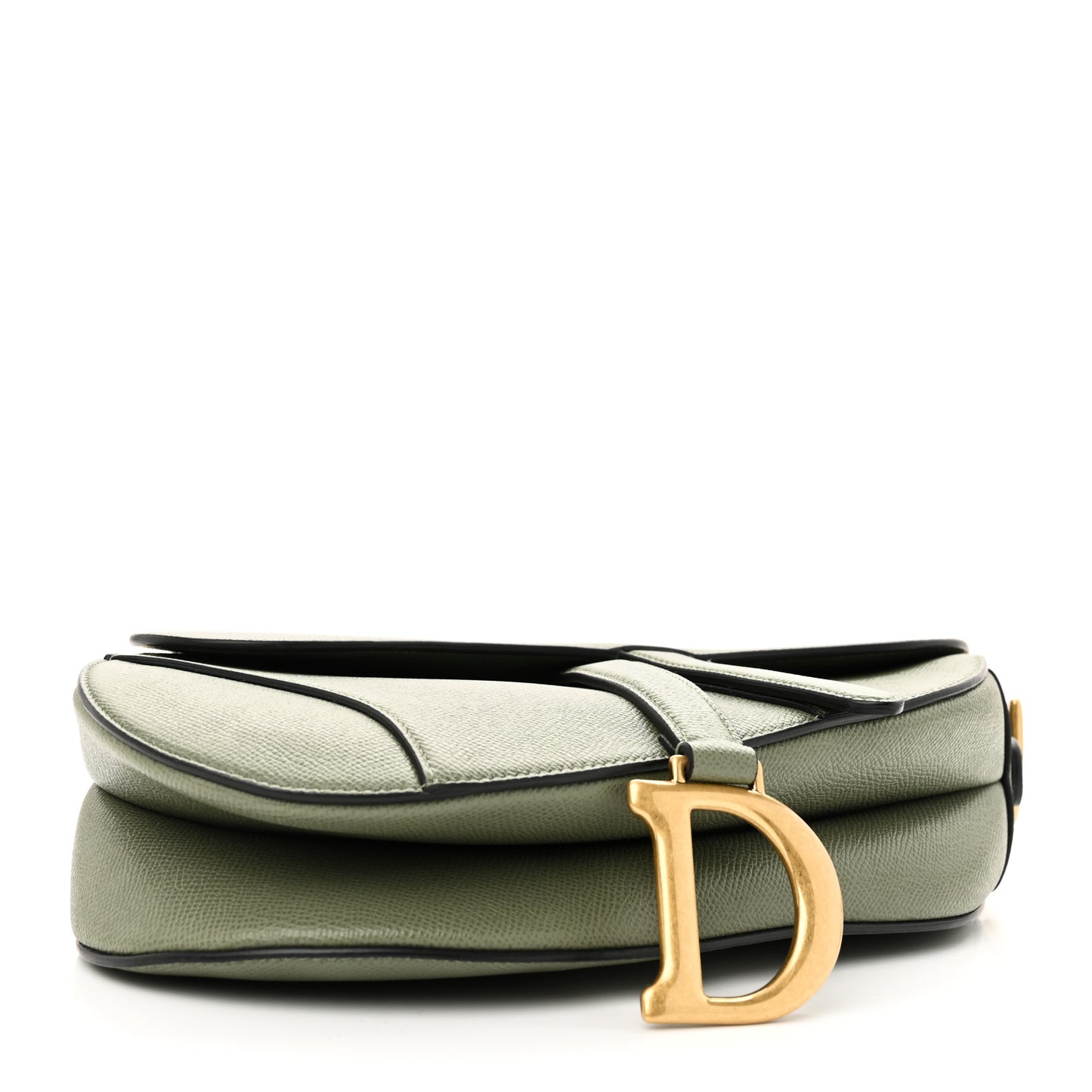 Grained Calfskin Saddle Bag Sage