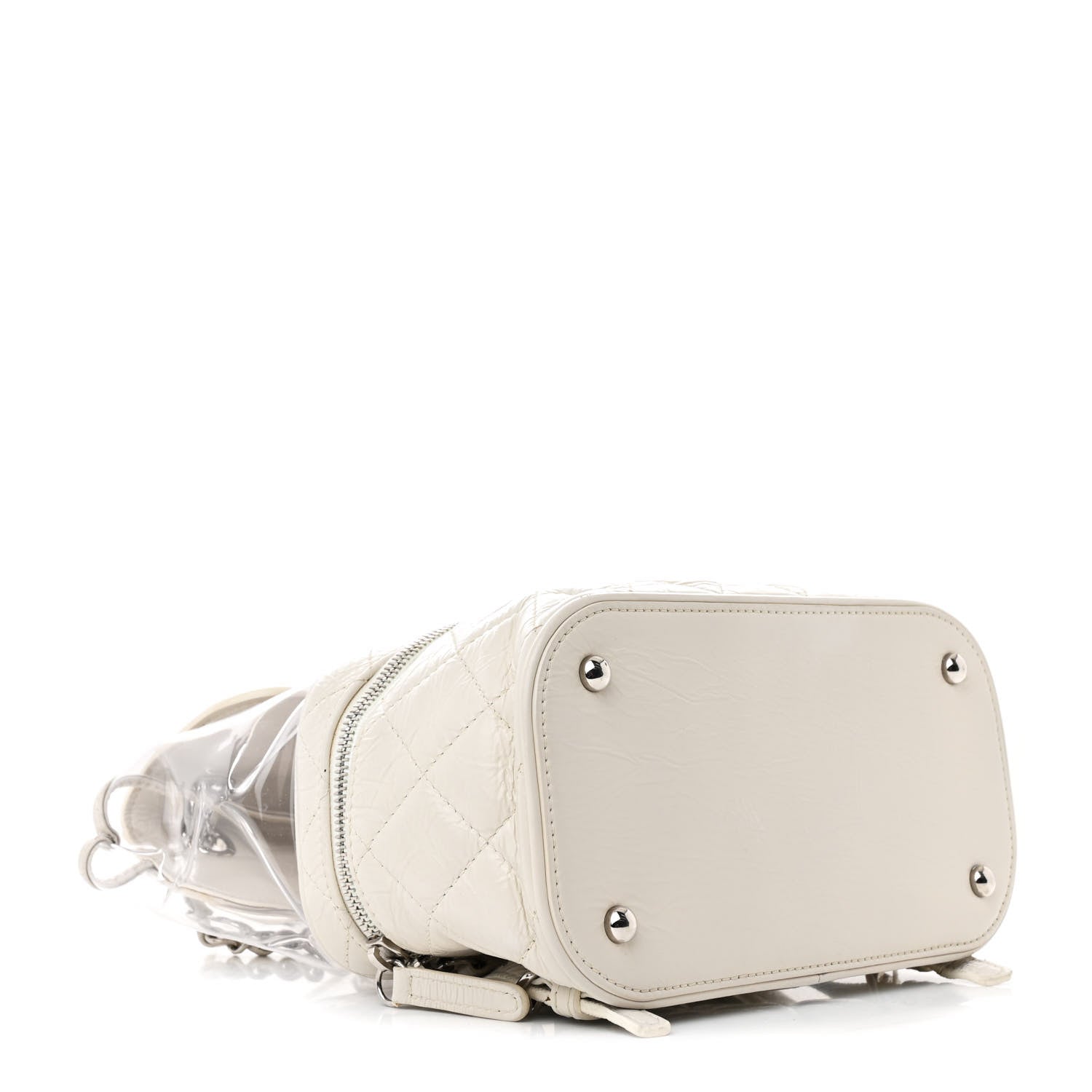 Chanel Crumpled Calfskin PVC Quilted Backpack White 4 of 15