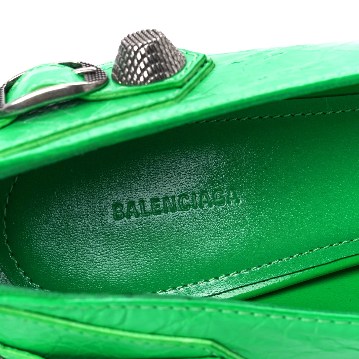 Agneau Arena Cagole 90mm Pumps 40 Vivid Green