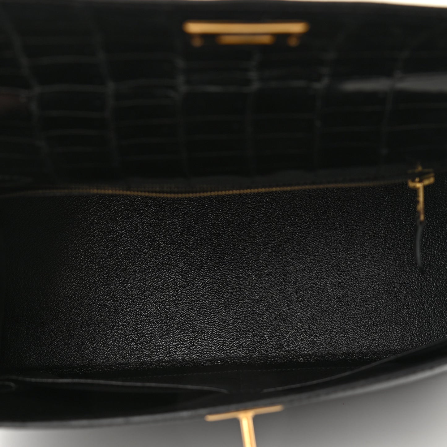 Shiny Niloticus Crocodile Kelly Sellier 28 Black