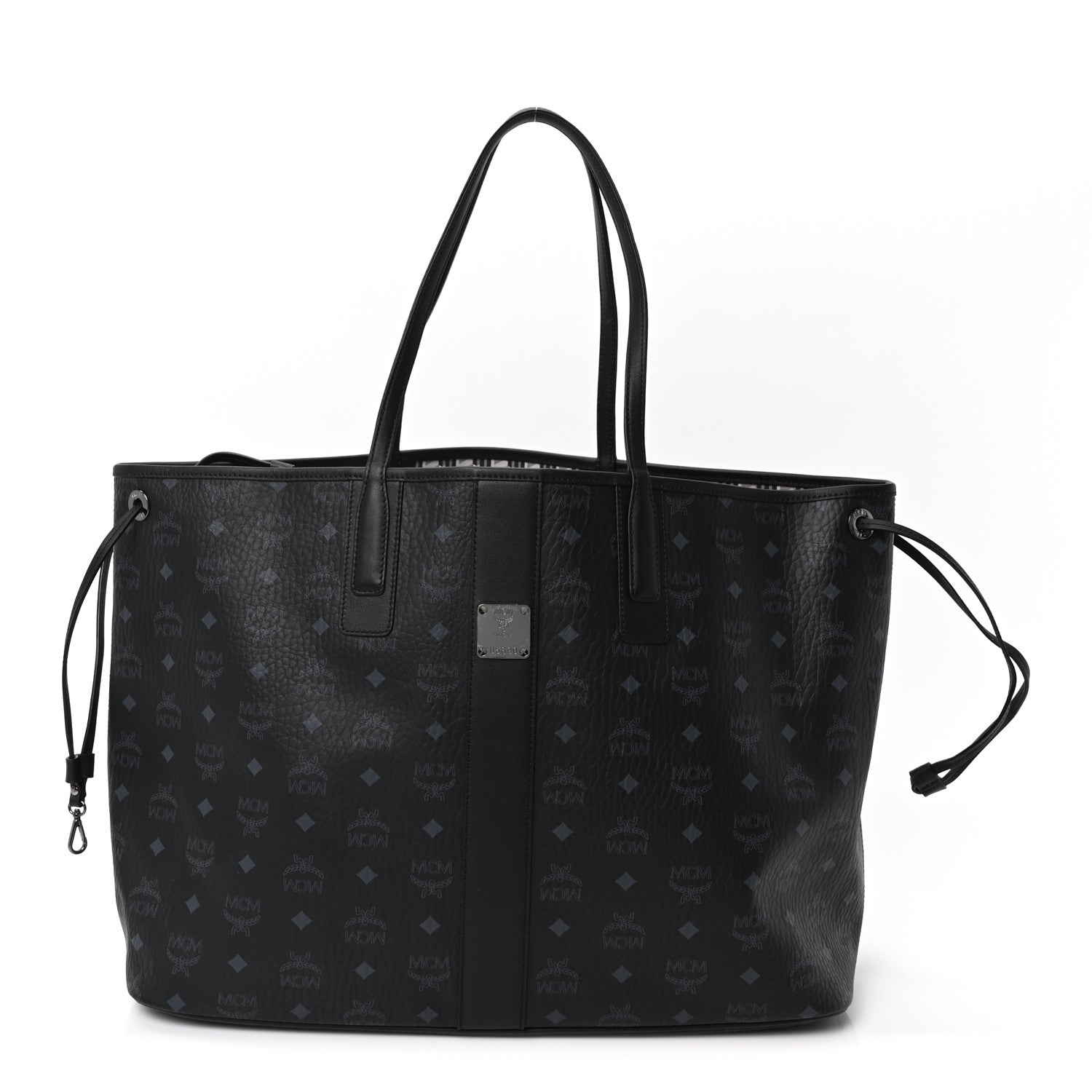 MCM 黒 MCM Visetos Large Liz Reversible Shopper Tote Black 1773573