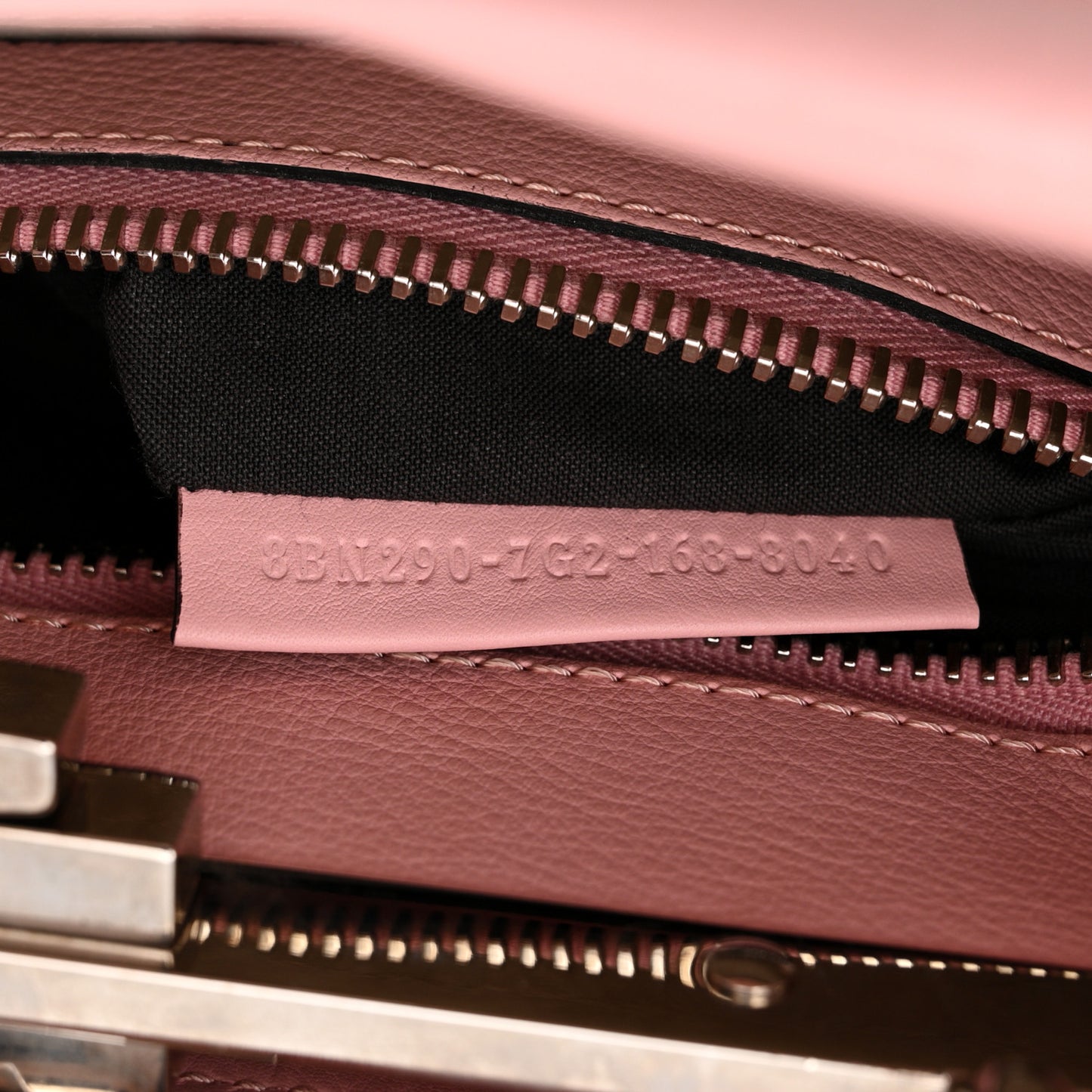 Vitello Seta Lace Up Medium Peekaboo Iconic Satchel Bubblegum