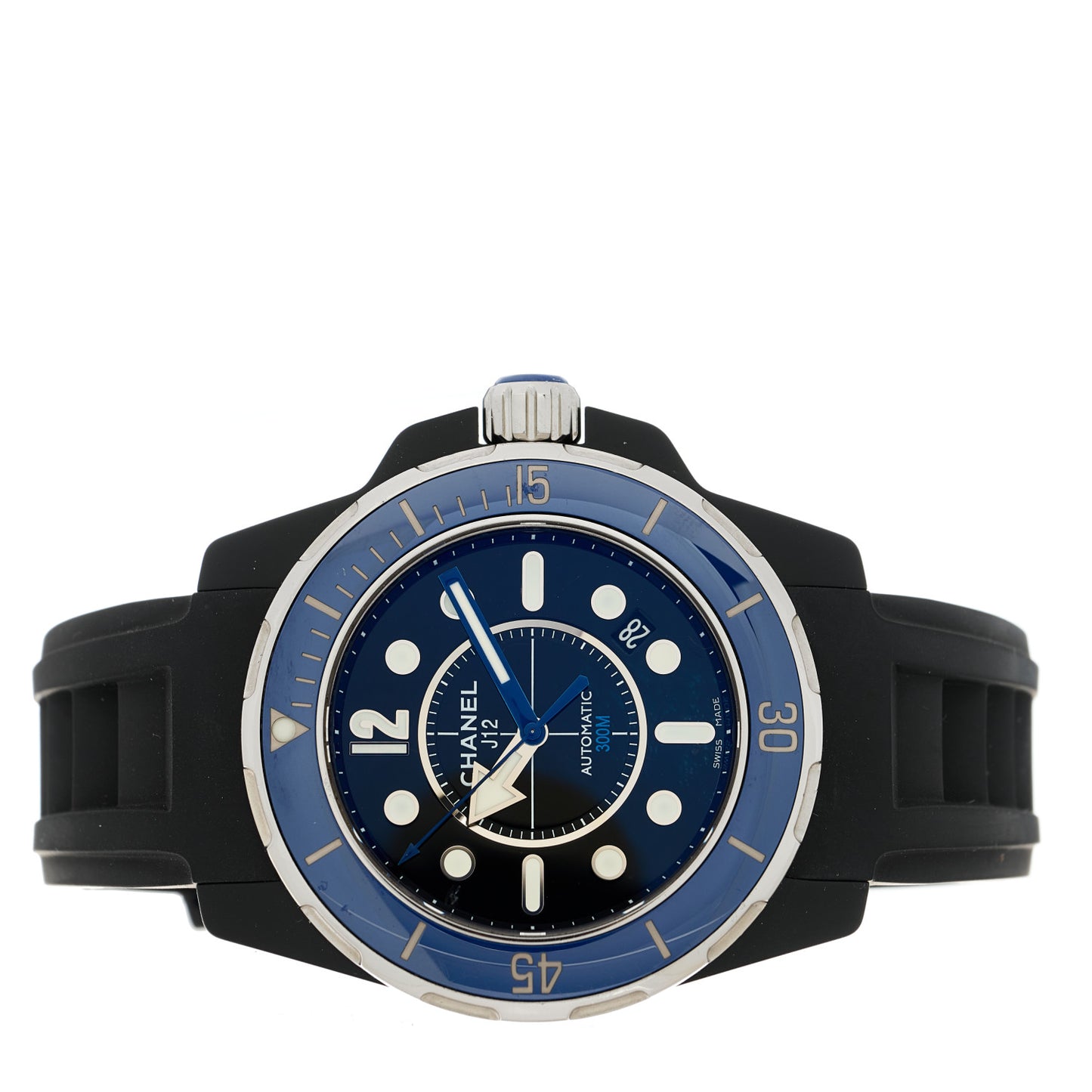 Stainless Steel Ceramic Rubber 41mm J12 Marine Automatic Watch Black