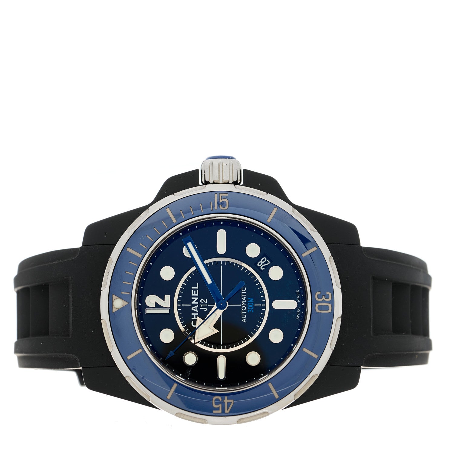 Chanel Stainless Steel Ceramic Rubber 41mm J12 Marine Automatic Watch Black 2 of 5