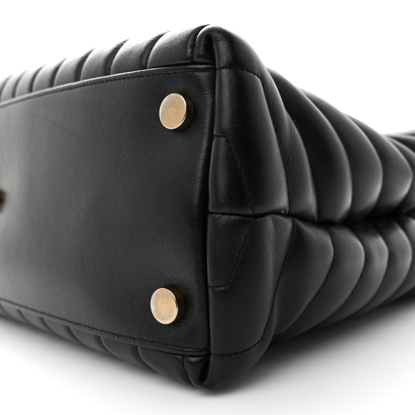 Calfskin Y Quilted Monogram Large Loulou Shopper Black