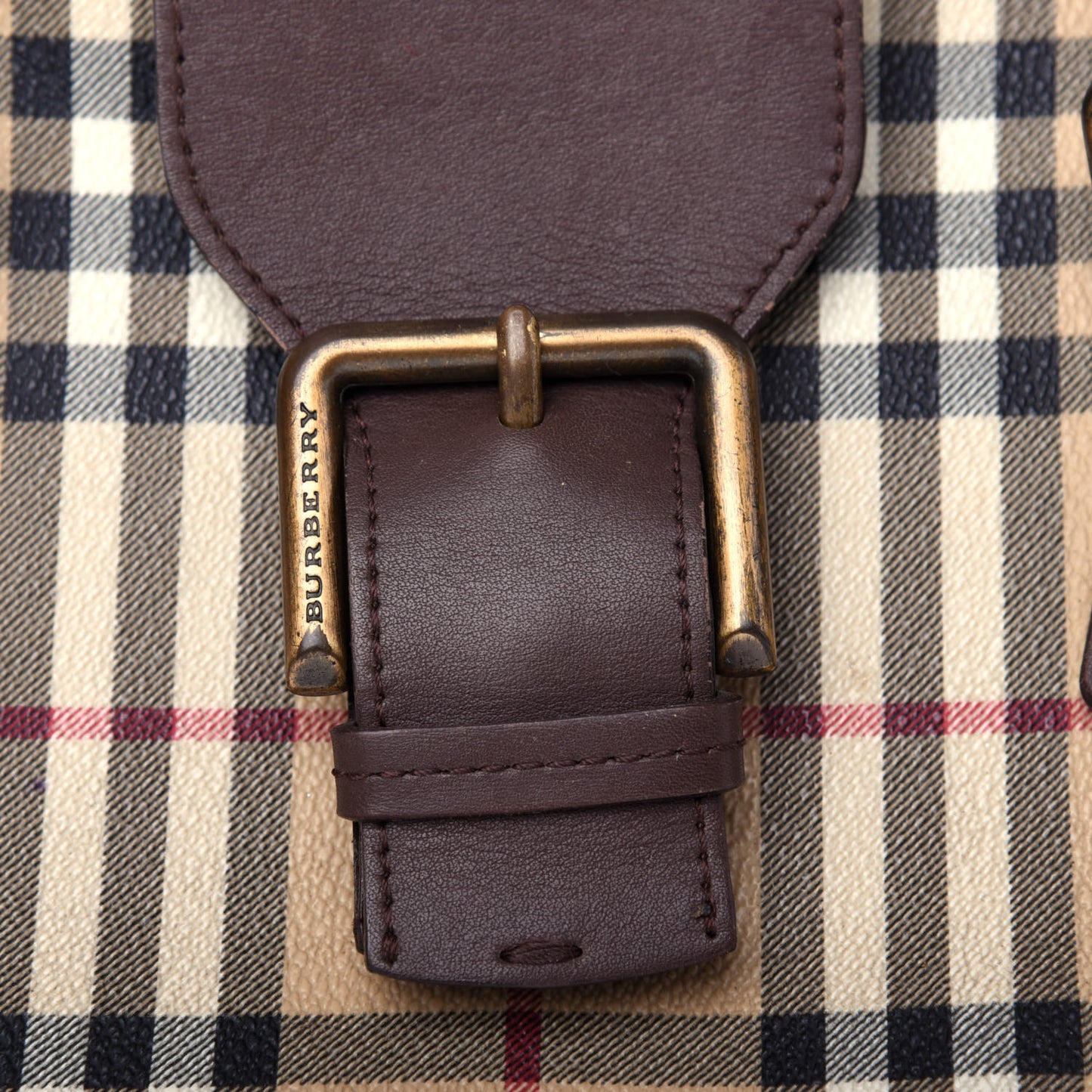 Haymarket Check Buckle Satchel Chocolate