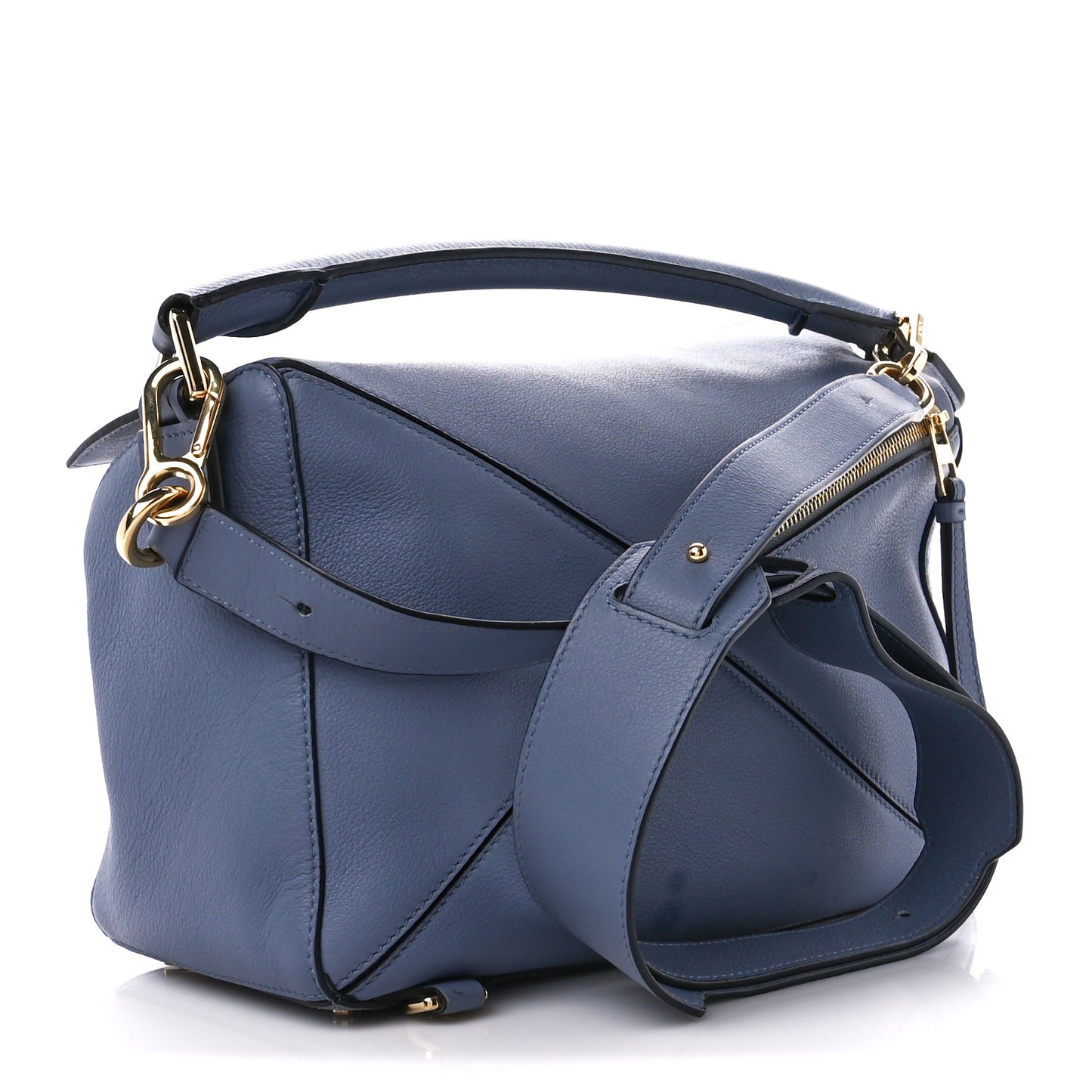 Calfskin Medium Puzzle Bag Blue