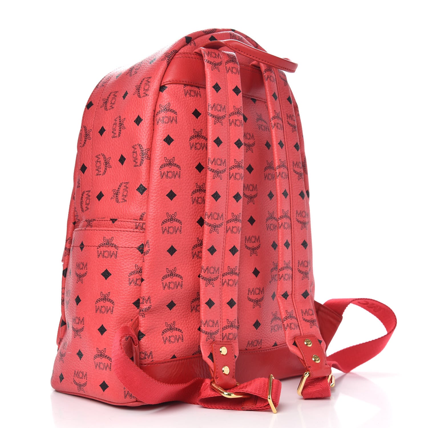 MCM Visetos Medium Sprinkle Stud Stark Backpack Corail 3 of 9