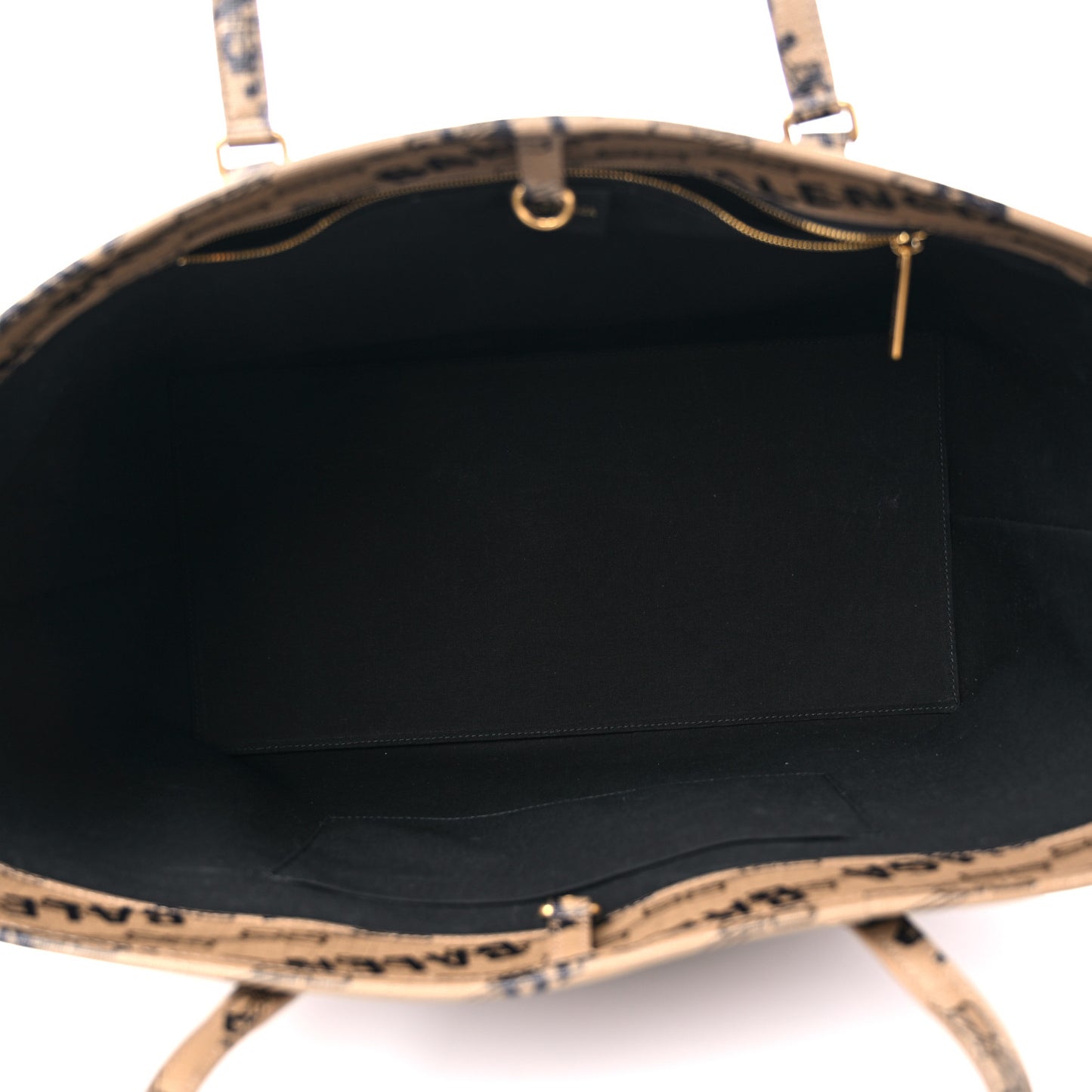Coated Canvas BB Monogram Allover Logo Signature Tote Beige Brown Black