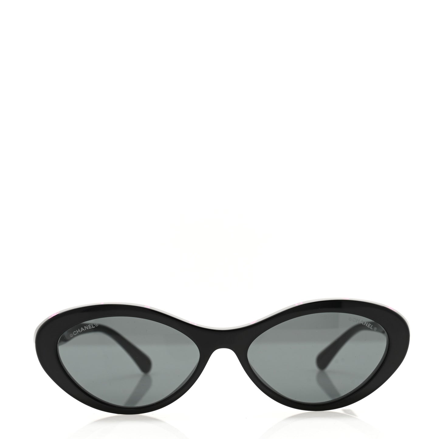 Acetate Oval Sunglasses 5416-A Black Pink