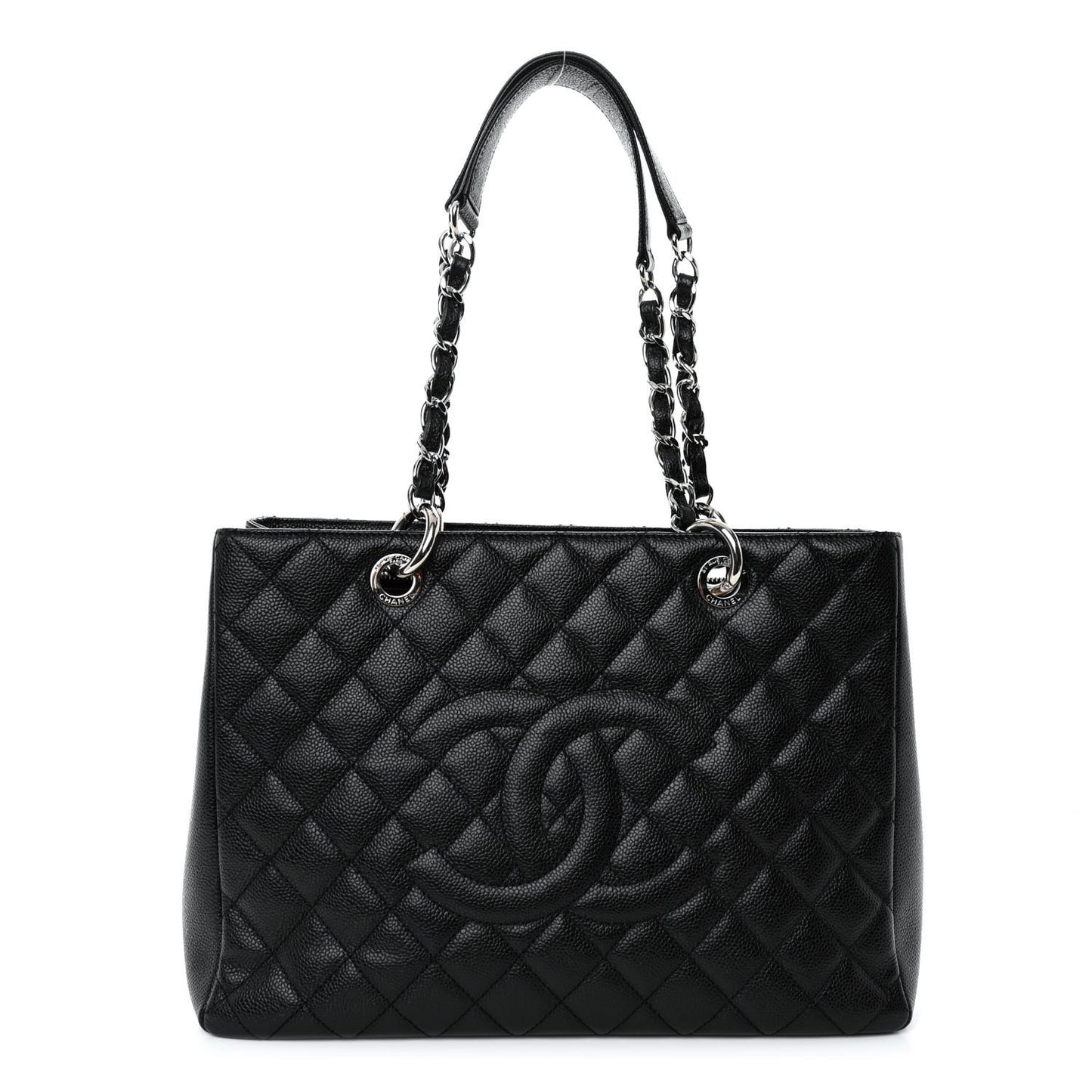 Caviar Quilted Grand Shopping Tote GST Black