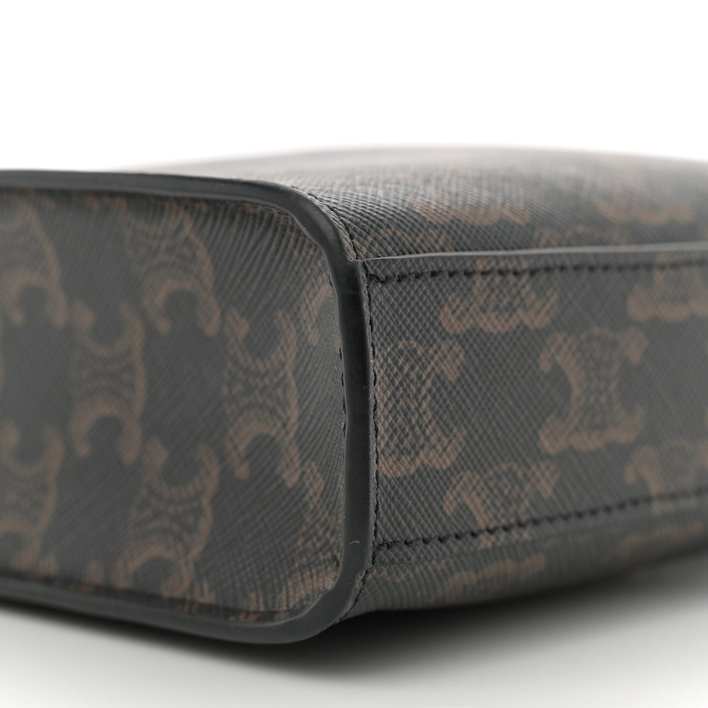 Triomphe Canvas Calfskin Mini Vertical Cabas Tan